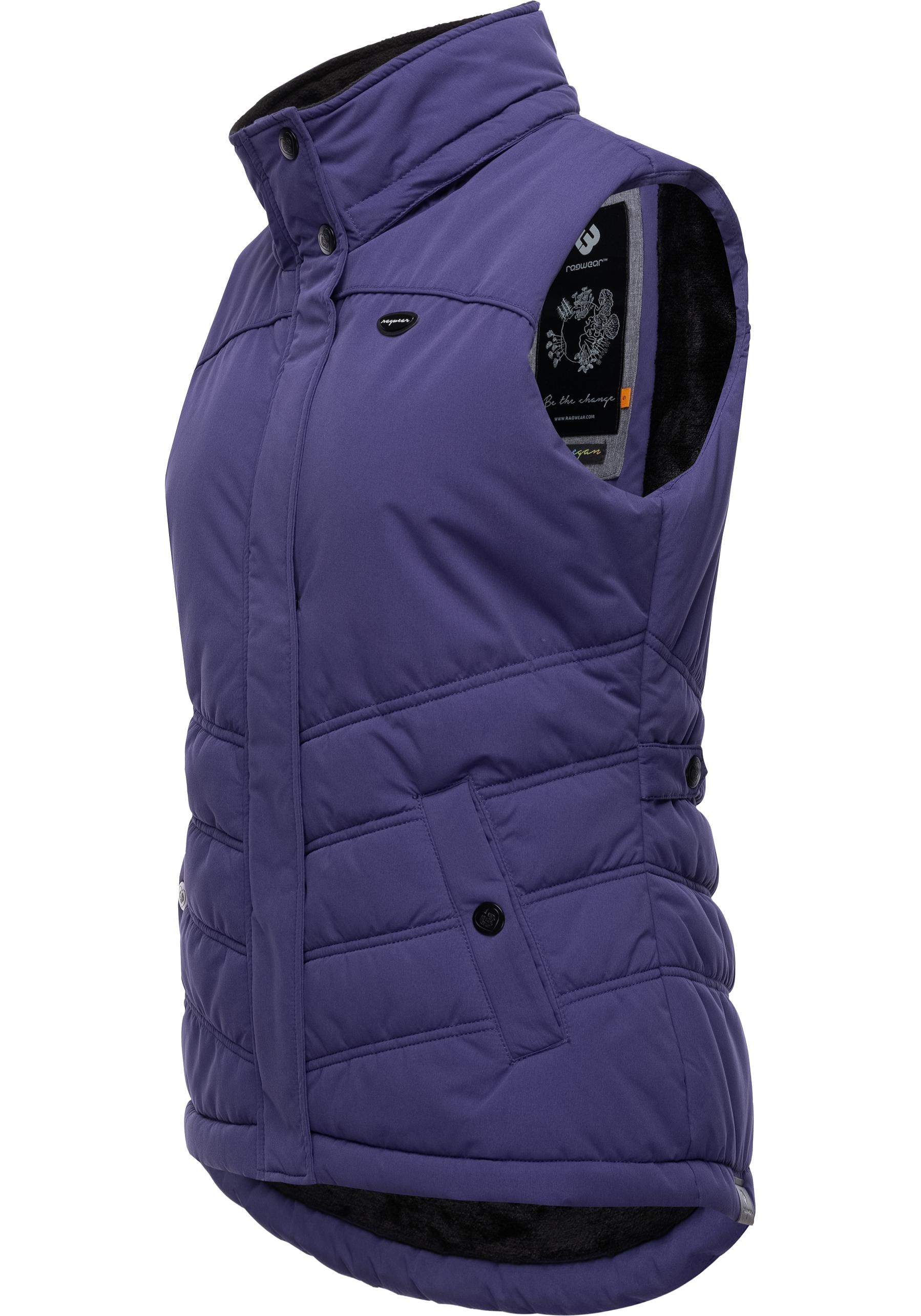 Ragwear Steppweste »Hesty«, Wasserdichte Outdoor-Weste mit abnehmbarer Kapuze