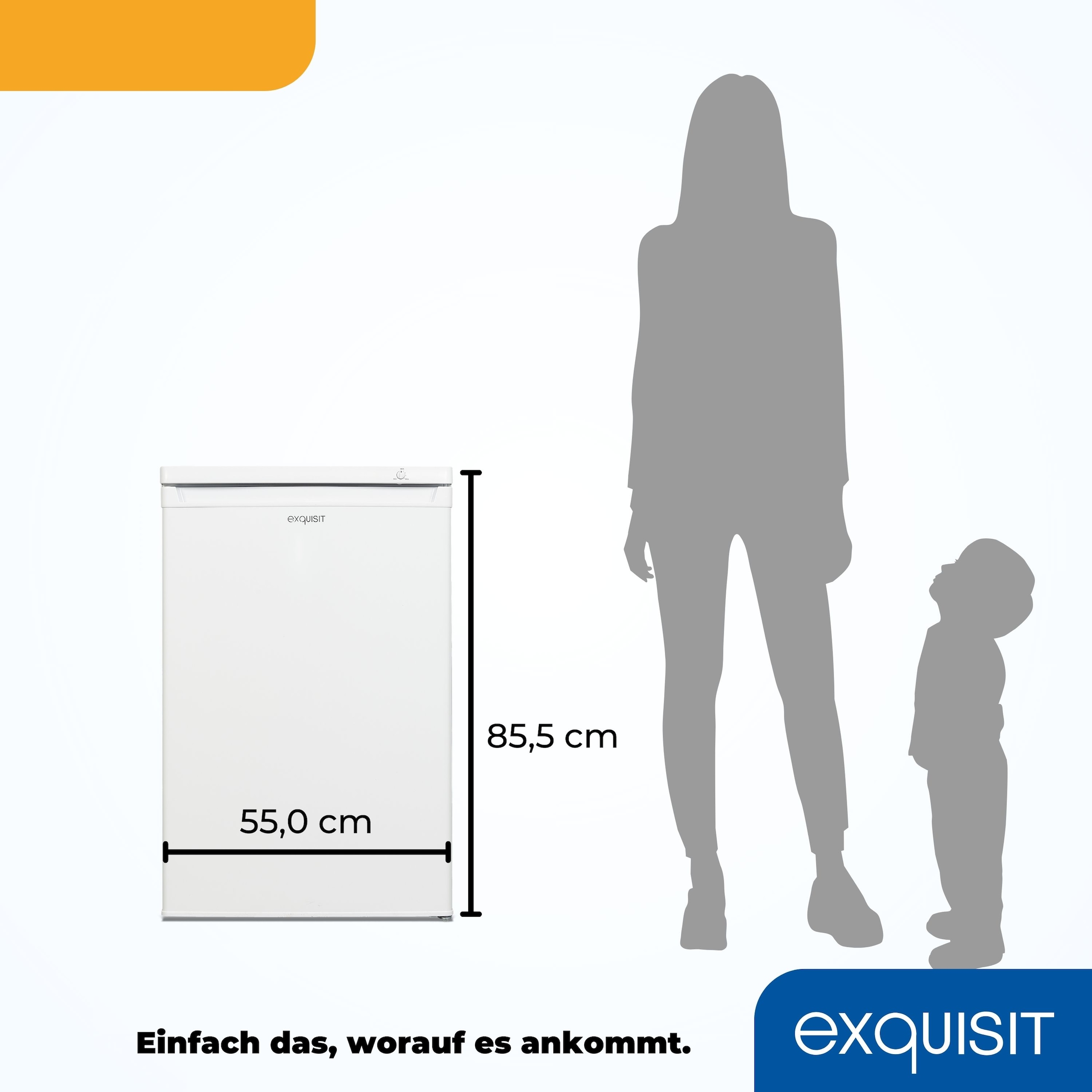 exquisit Gefrierschrank »GS12-040E weiss«, 85,5 cm hoch, 55,0 cm breit, 91 L Volumen, 4 Sterne Gefrieren