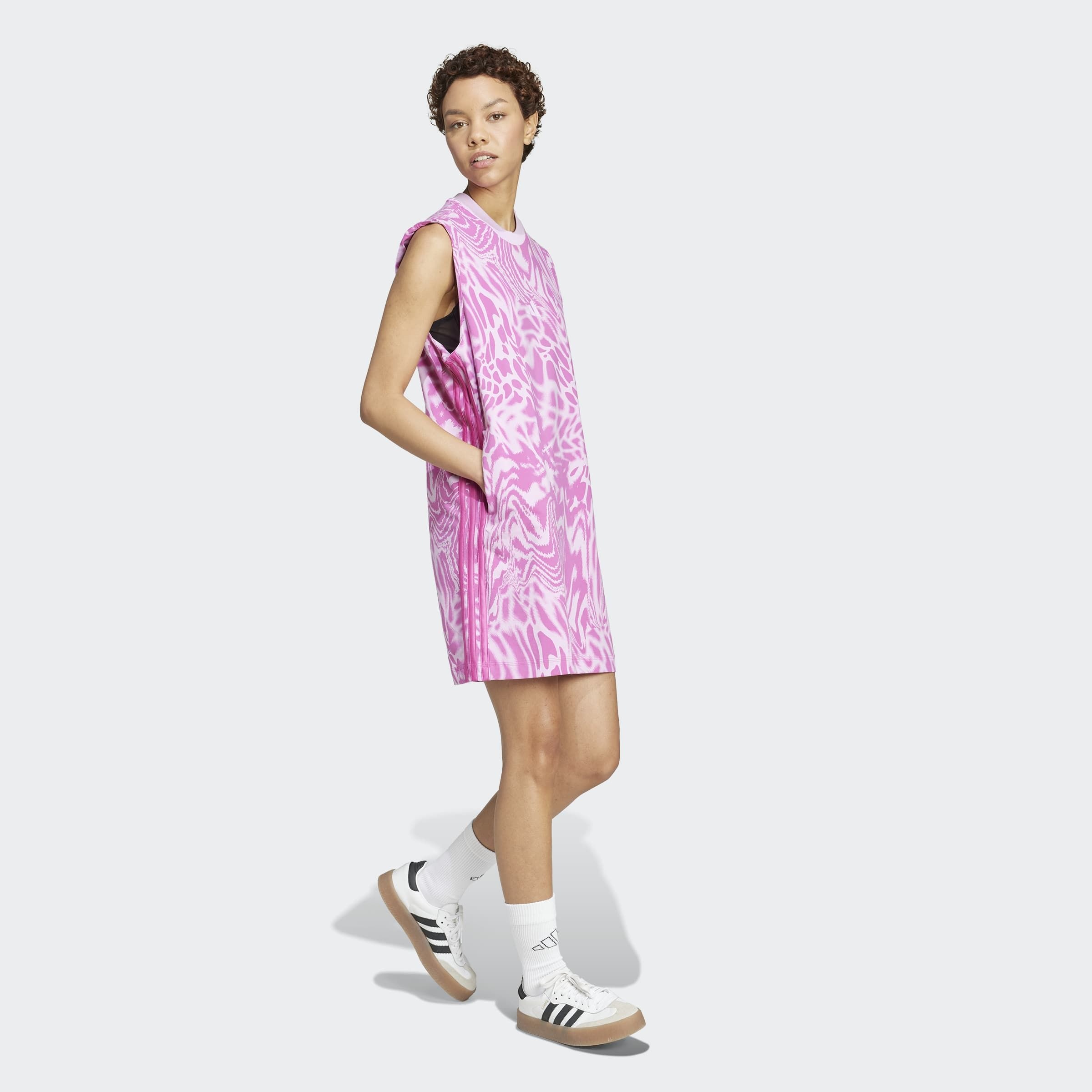 adidas Sportswear Shirtkleid "W AOP 3S DRE" 1 Stk. tlg. aus Baumwolle mit E günstig online kaufen