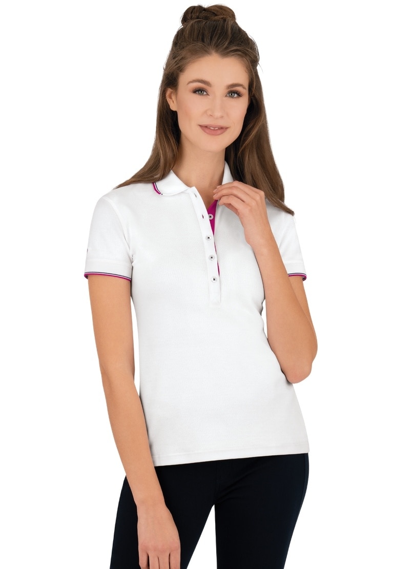 Trigema Poloshirt "TRIGEMA Slim Fit Poloshirt mit langer Knopfleiste"