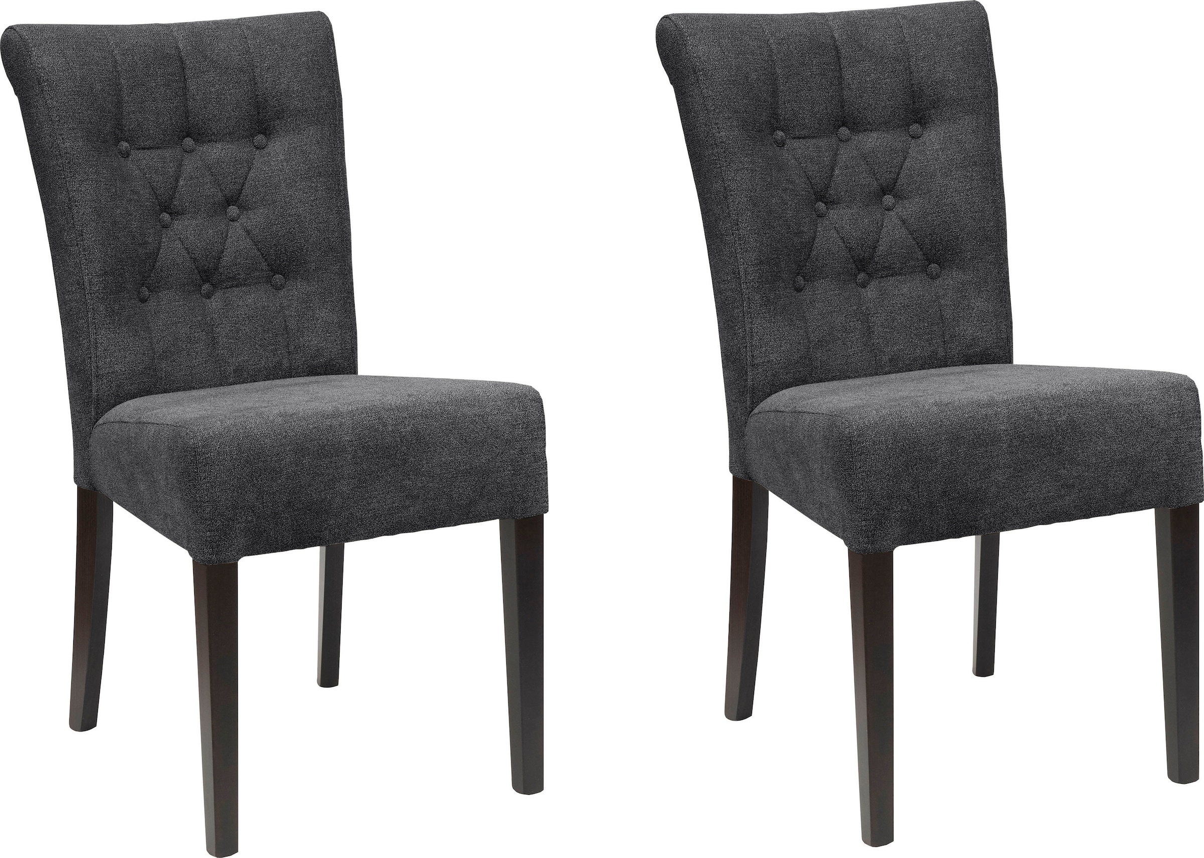 Home affaire Esszimmerstuhl »Queen BESTSELLER«, (Set), 6 St., Feinstruktur, Polsterstuhl mit Knopfheftung, 2er, 4er oder 6er Set