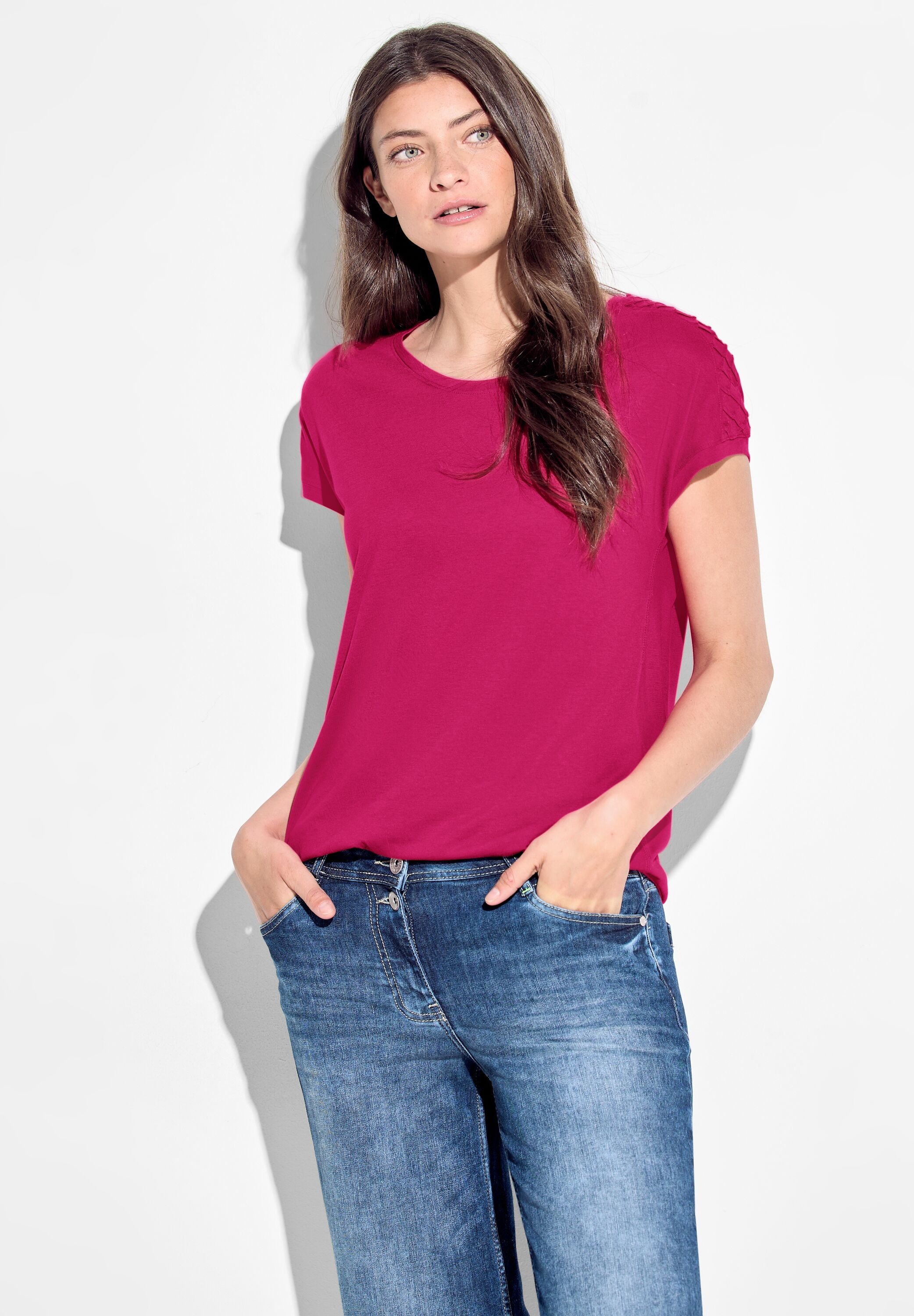 Cecil T-Shirt, in Unifarbe günstig online kaufen