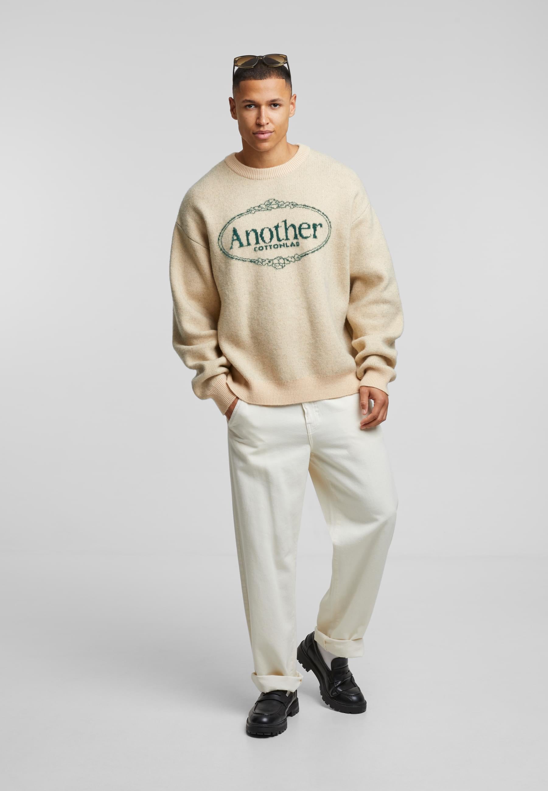 Another Cotton Lab Rundhalspullover »Another Cotton Lab Royal Chest Print Sweater«, (1 tlg.)