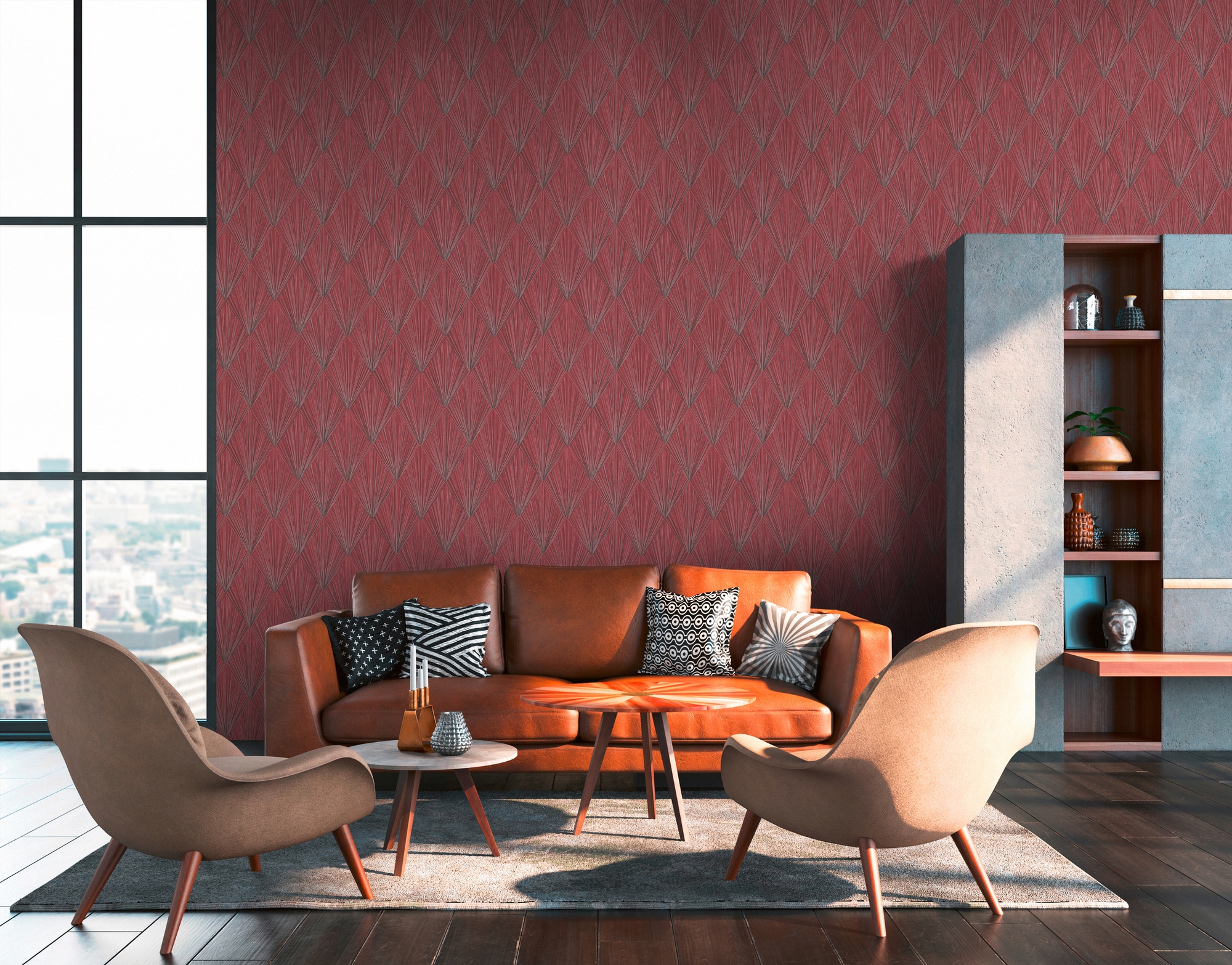 living walls Vliestapete »Metropolitan Stories, Ava New York«, gemustert-Motiv-abstrakt, Tapete Geometrisch Tapeten Wohnzimmer Schlafzimmer Küche Design Optik