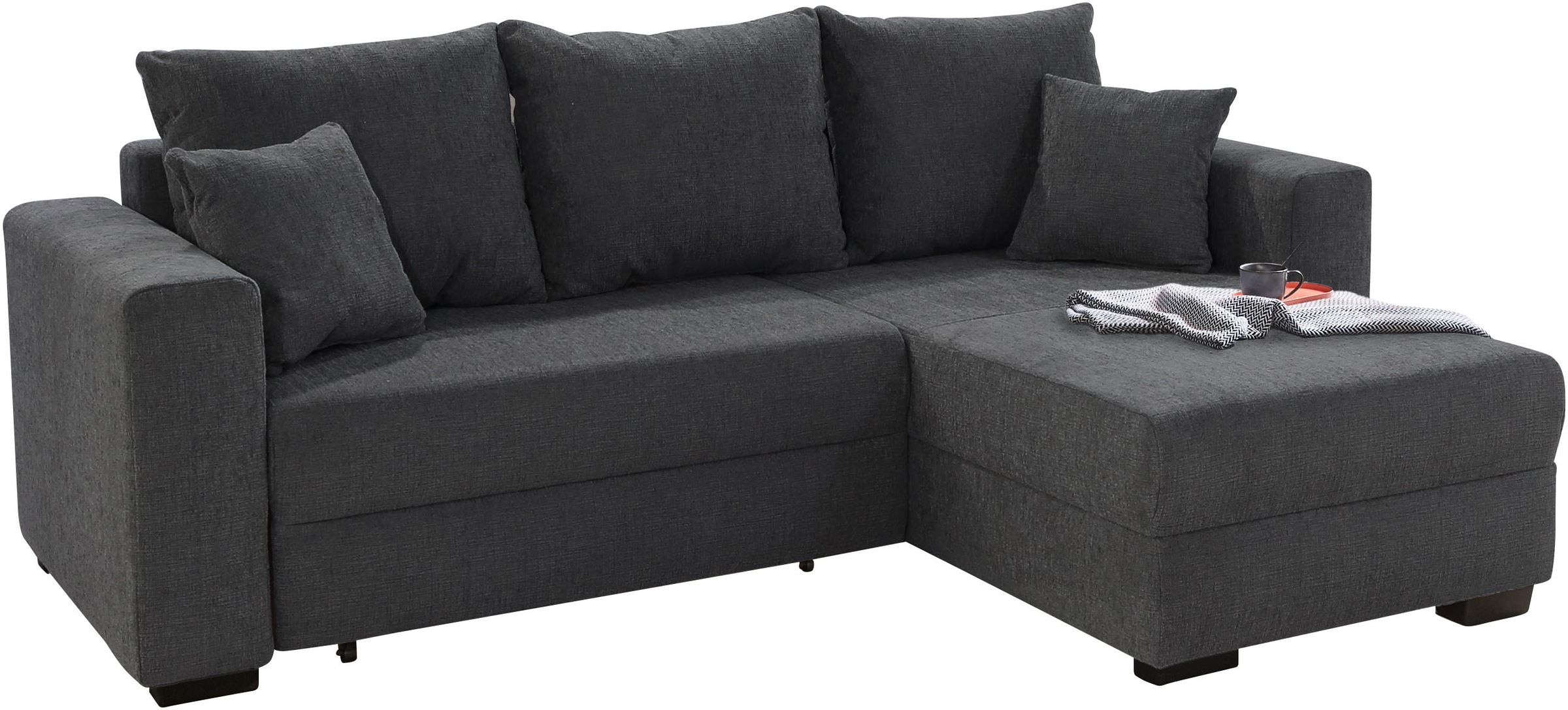 Thumbnail - Jockenhöfer Gruppe Ecksofa "Elmau L-Form, B: 235cm" mit Bettfunktion, Bettkasten & 2 Zierkissen
