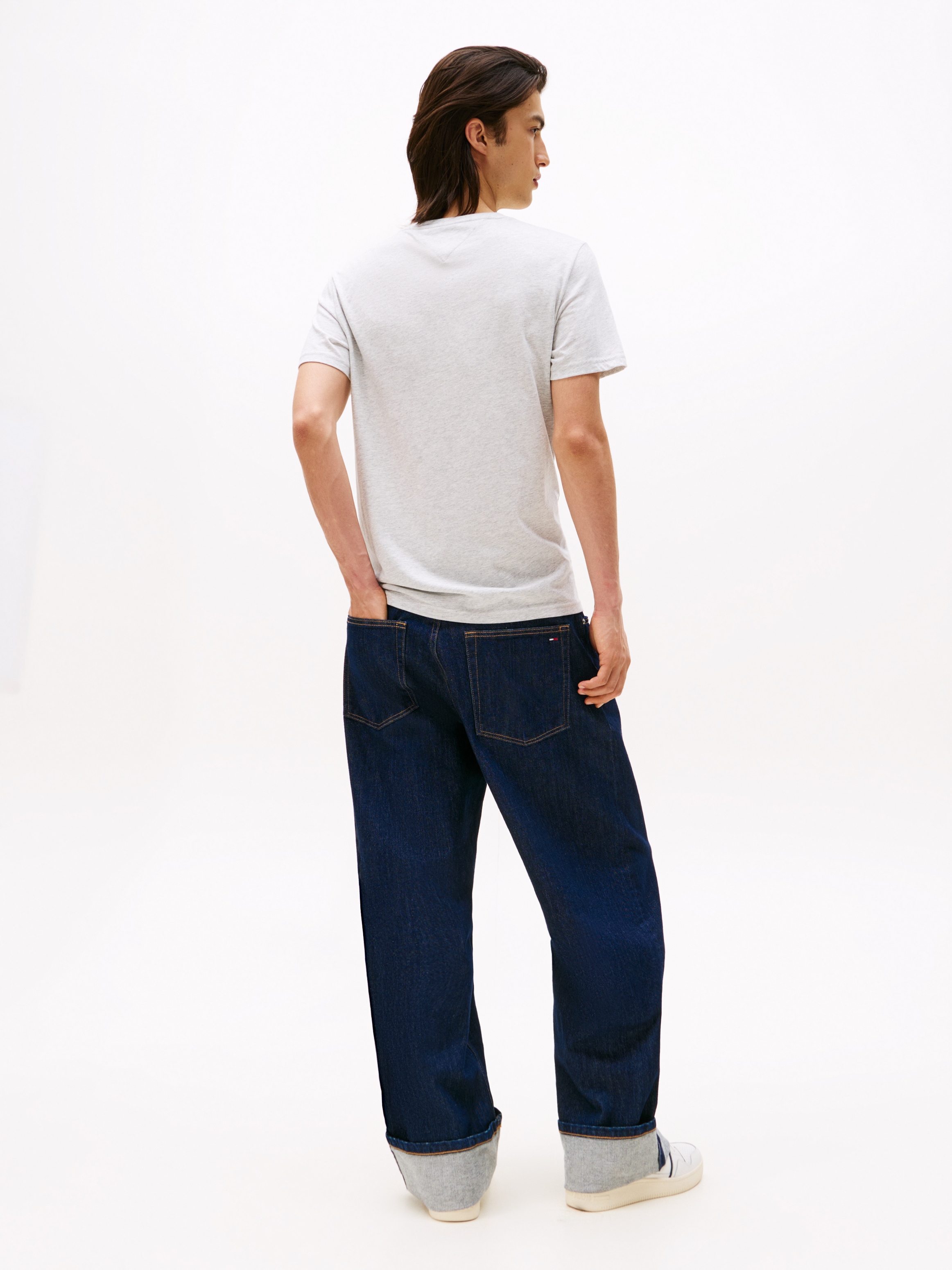 Tommy Jeans T-Shirt »TJM XSLIM JASPE HTR TEE EXT«, Mit Rundhalsausschnitt