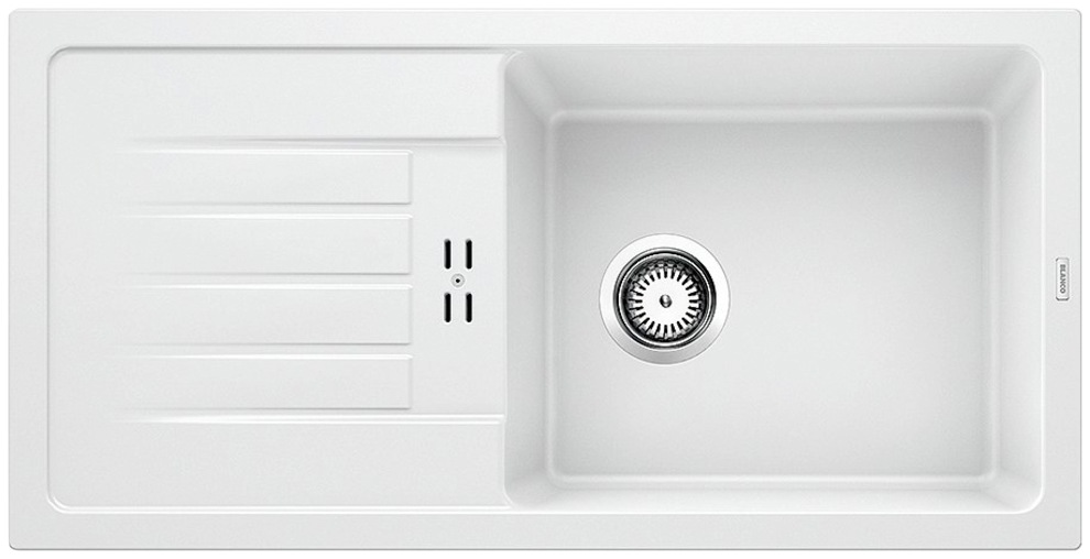 Granitspüle BLANCO, B:44cm H:18cm T:86cmweiß, Verbundwerkstoff, Küchenspülen, "FAVUM XL 6 S", erhältlich in mehreren Farben