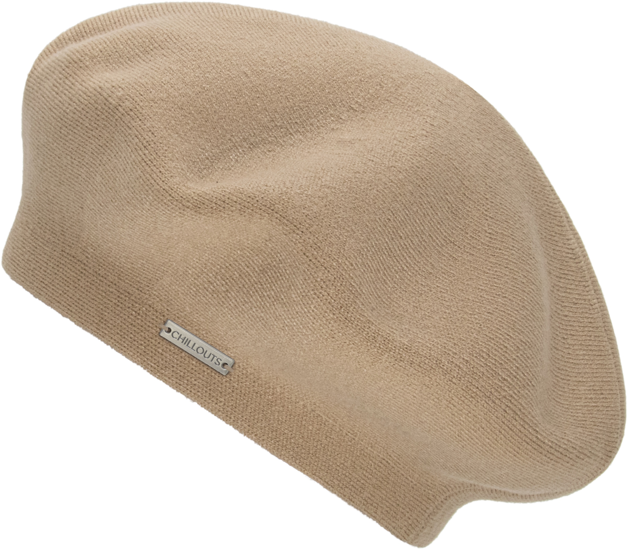 "Beanie CHILLOUTS ""Scarlett Hat"", Damen, beige, Strick, Obermaterial: 100% Polyester, Mützen Beanie, Zeitlos minimalistisches Design mit