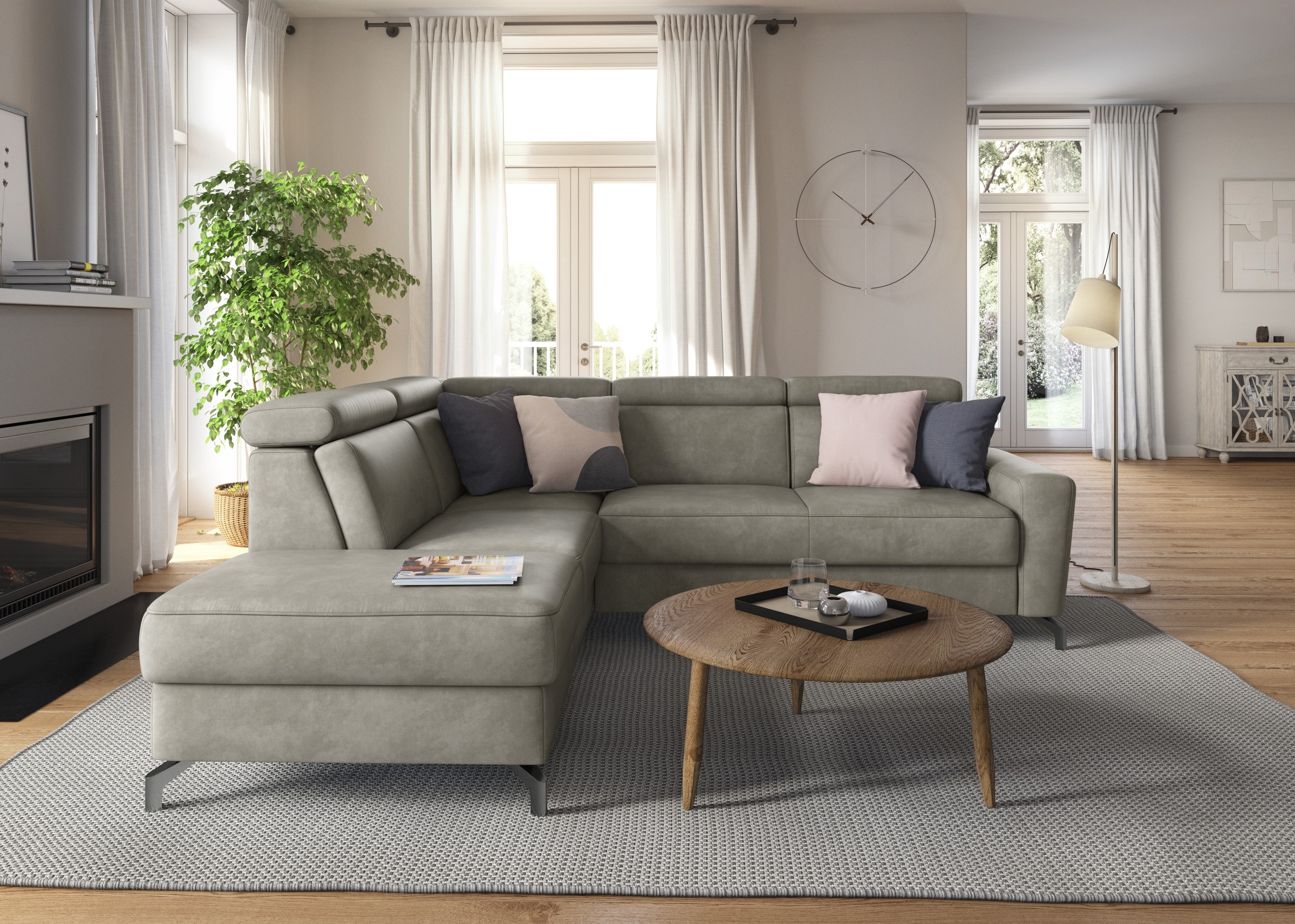 sit&more Ecksofa Scarlett L-Form, inklusive Kopfteilverstellung, günstig online kaufen