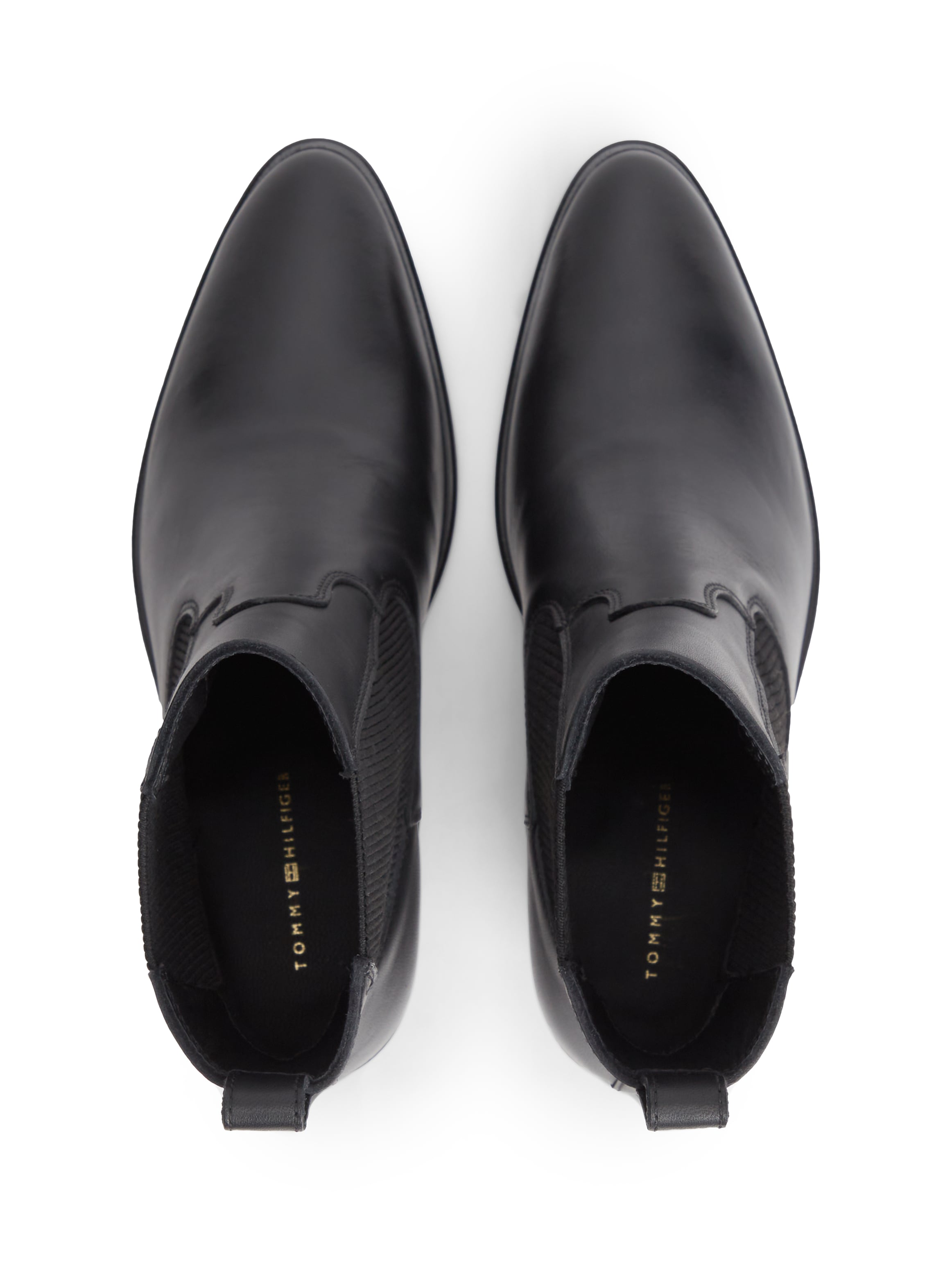 Tommy Hilfiger Chelseaboots »LEATHER WESTERN CHELSEA BOOT«  Trichterabsatz, Westernboots, Cowboystiefelette mit TH-Logoemblem