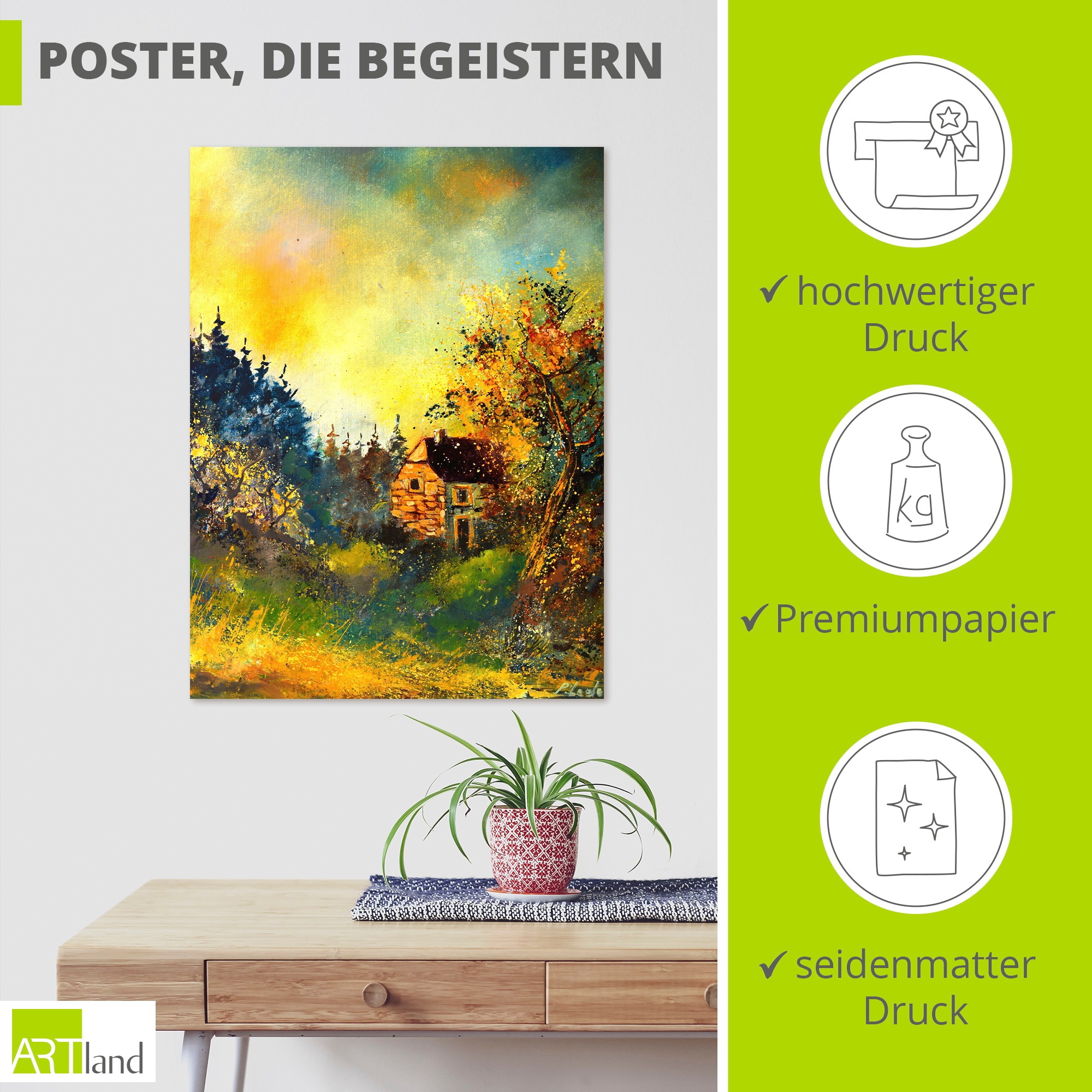 Artland Wandbild »Remote house« Gartenbilder 1 Stk. tlg. als Alubild, Leinwandbild, Poster, Wandaufkleber in verschied. Größen