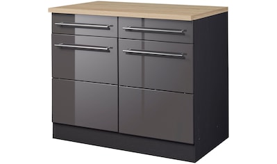 Unterschrank »KS-Wien«, Breite 100 cm, 2 Türen, 2 Schubkästen, für viel Stauraum