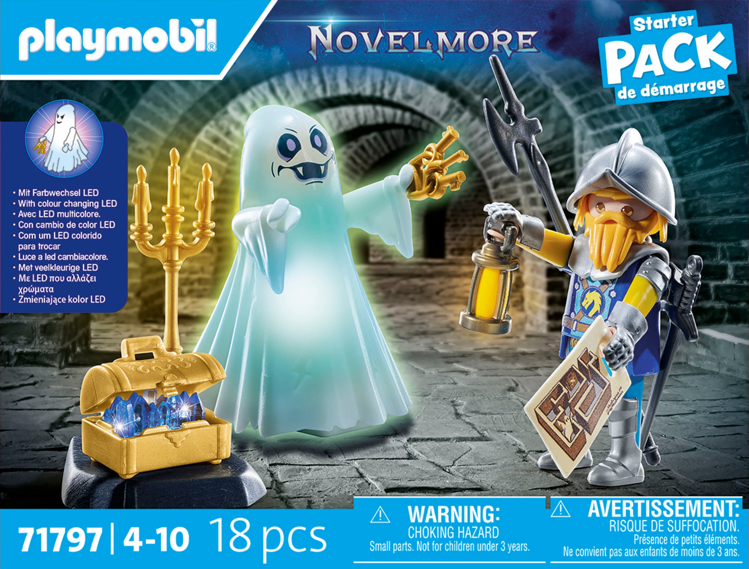 Playmobil® Konstruktions-Spielset »Schlossgespenst und Ritter (71797), Playmobil Novelmore«, (18 St.)