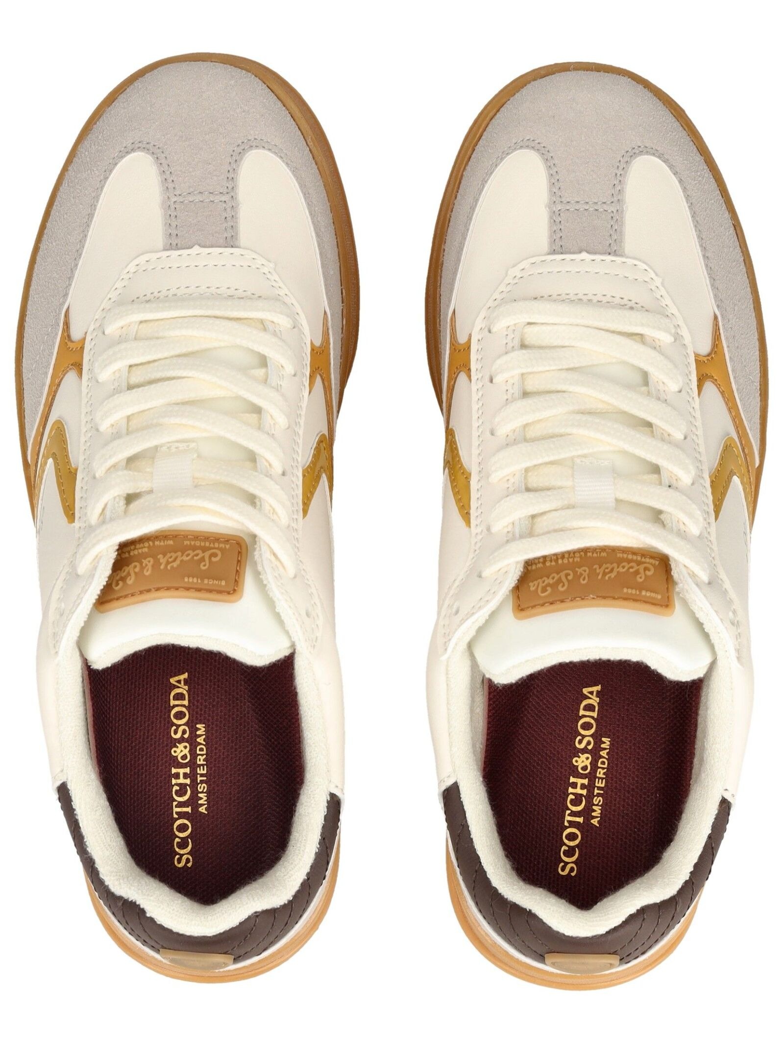 Scotch & Soda Sneaker Faux Leather Taupe 38 6
