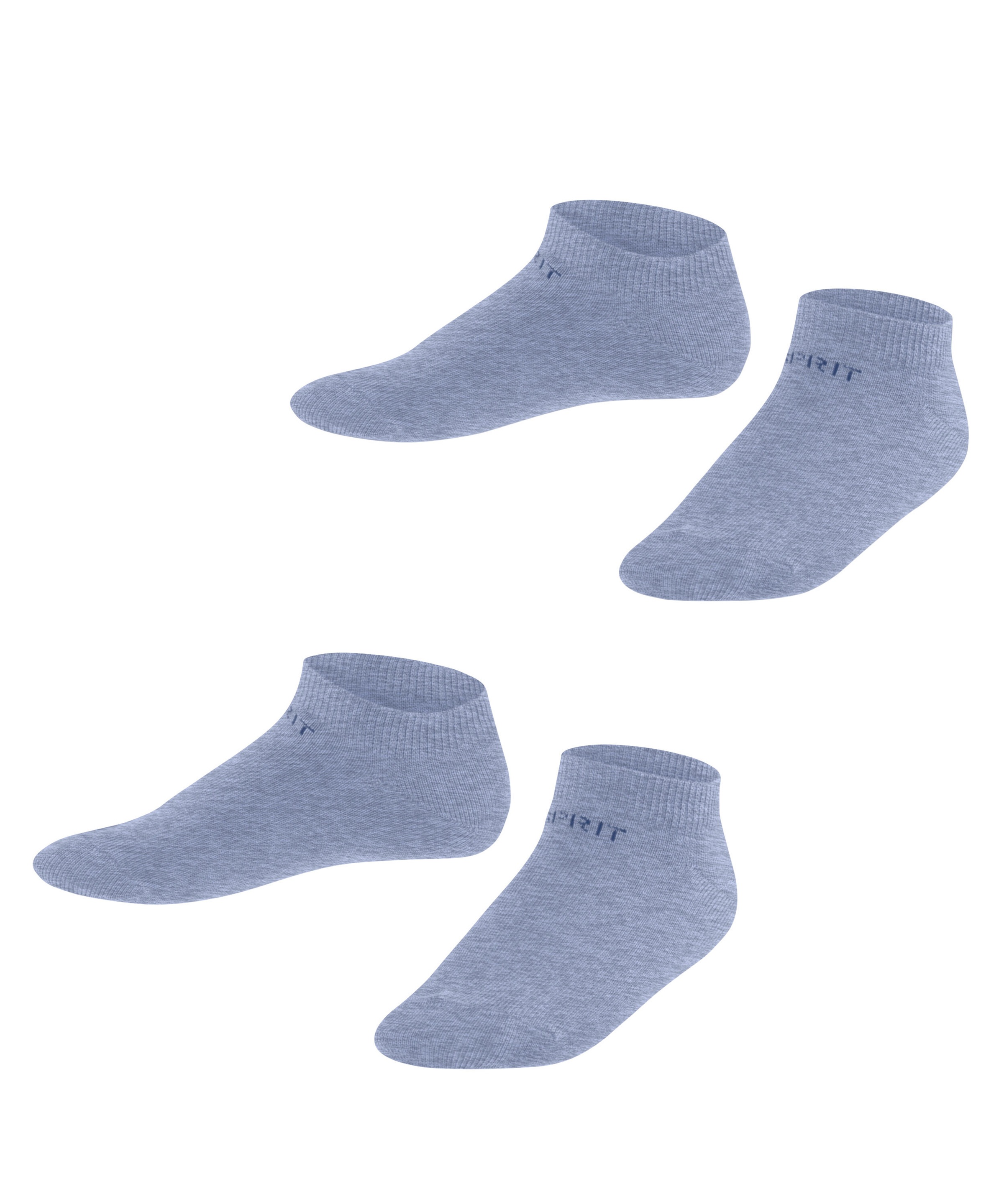 Esprit Sneakersocken "Foot Logo" 2 Paar, verstärkt, knöchelfrei, Cotton-Mix