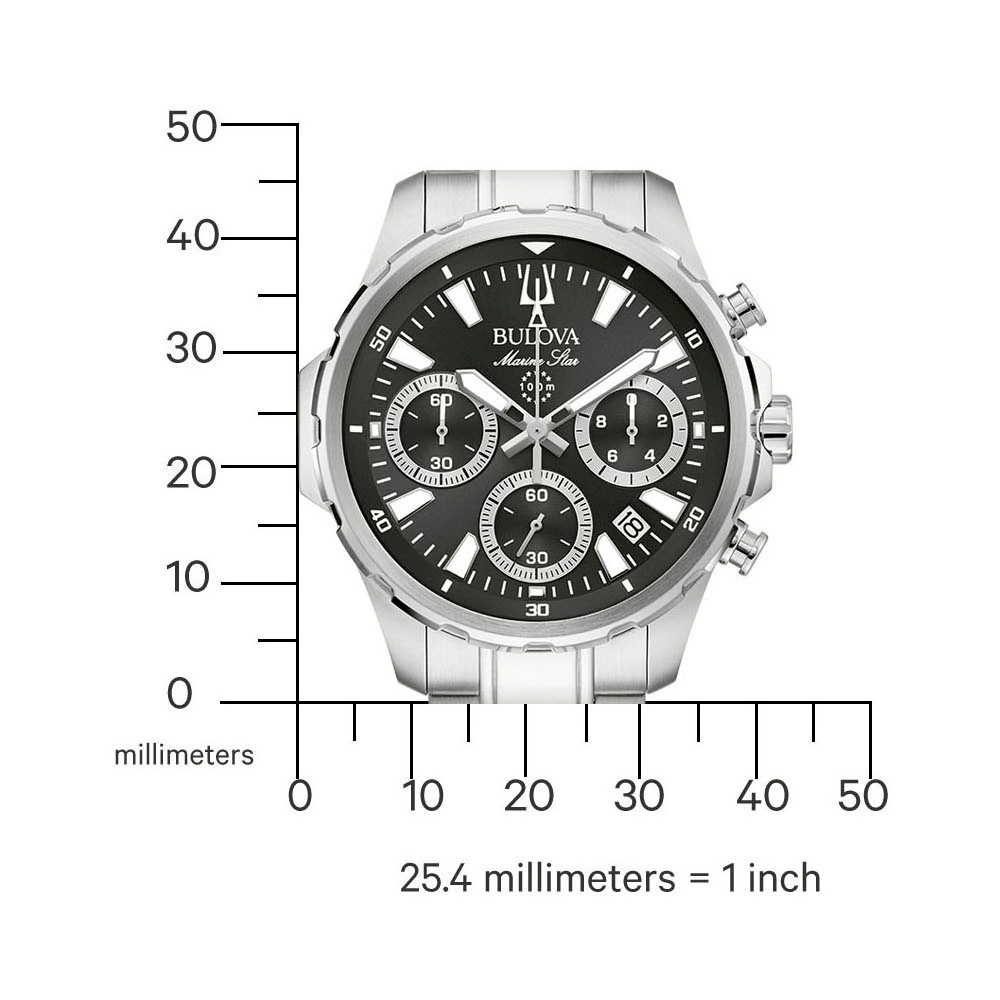 Bulova Chronograph »Marine Star Series B«, Quarzuhr, Armbanduhr, Herrenuhr, Edelstahlarmband, analog