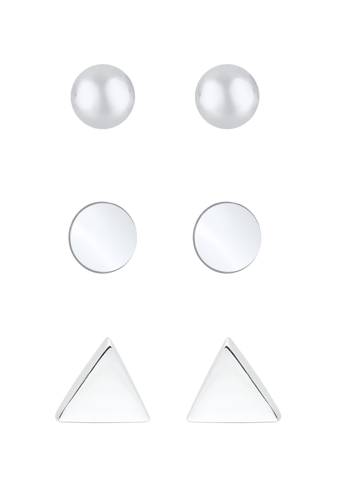Elli Ohrring-Set »Ohrringe Dreieck 3er Set 925 Sterling Silber«