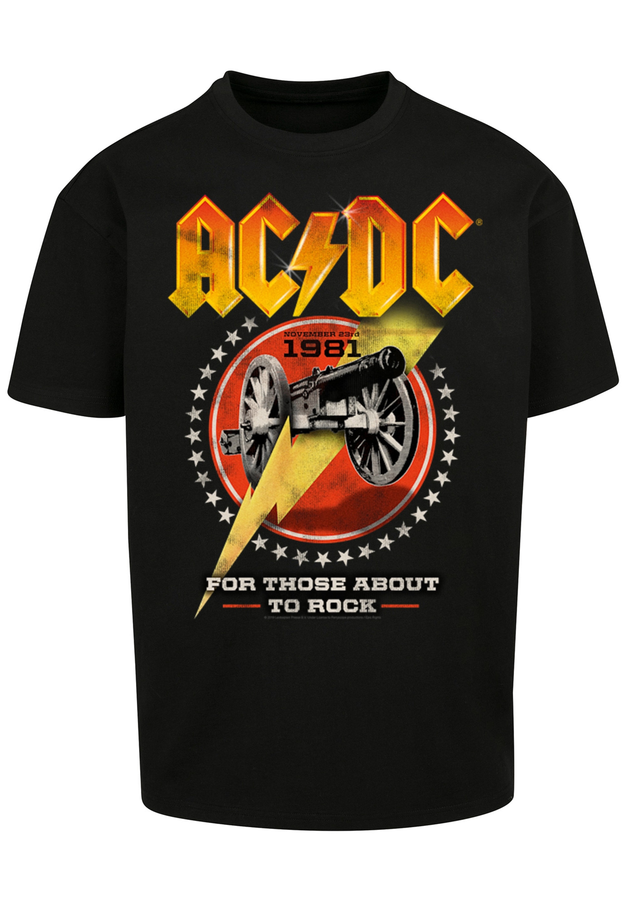 F4NT4STIC T-Shirt »ACDC Rock Band Shirt For Those About To Rock 1981«, Print