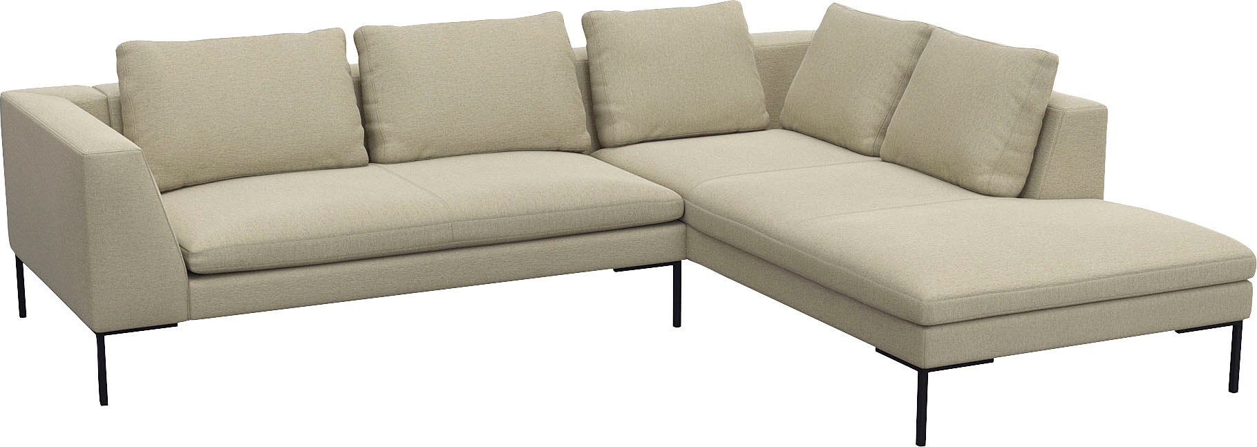 FLEXLUX Ecksofa "Loano, superbequemer Sitzkomfort durch Kaltschaum im Sitz" günstig online kaufen