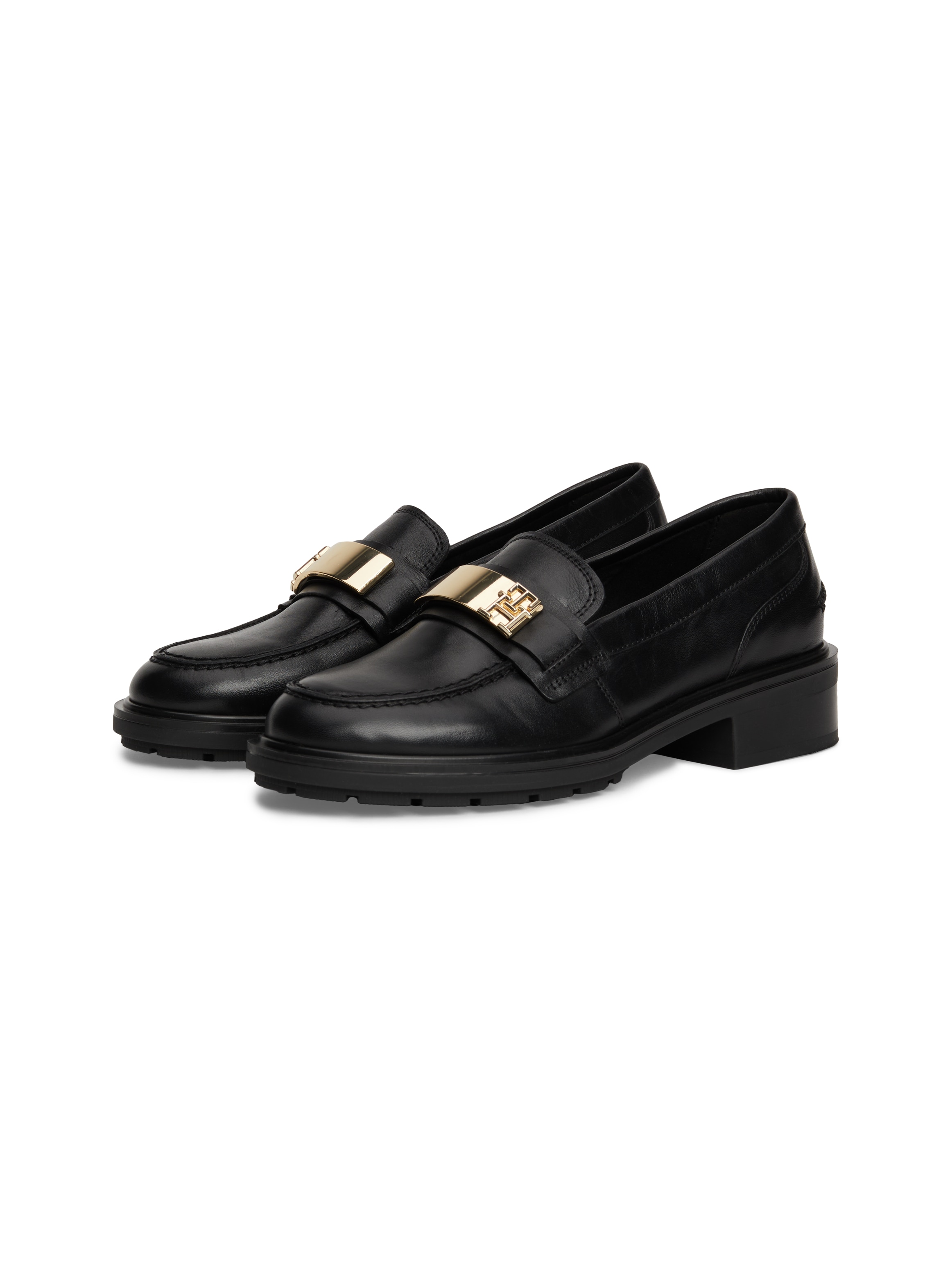 Loafer »TH LOGO LEATHER LOAFER«, Slipper, Businesschuh, Schlupfschuh mit...