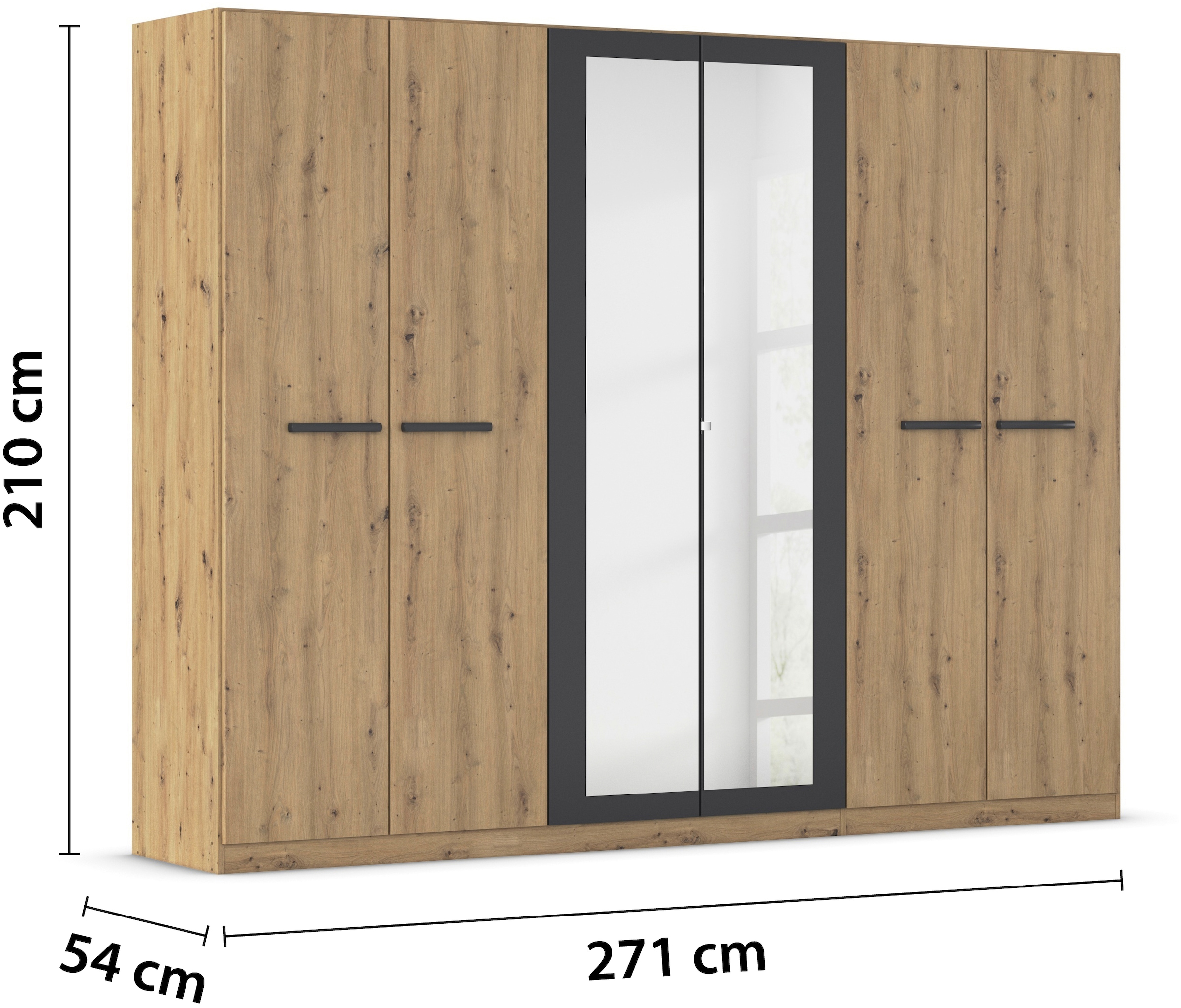 rauch Drehtürenschrank »Kleiderschrank Schrank Garderobe Garderobenschrank Stauraumwunder MODI«, optional mit Spiegel MADE IN GERMANY