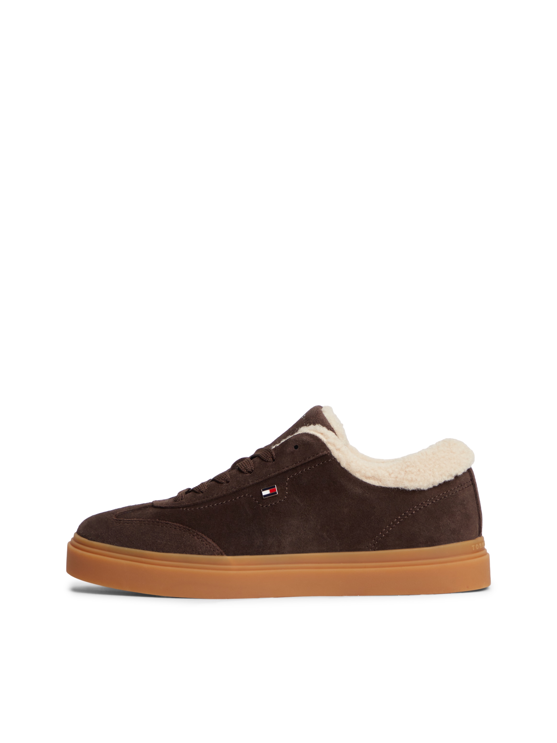 Tommy Hilfiger Plateausneaker »TH CHIC CUPSOLE  WL«  Freizeitschuh, Halbschuh, Schnürer mit Fellimitat am Schaftrand