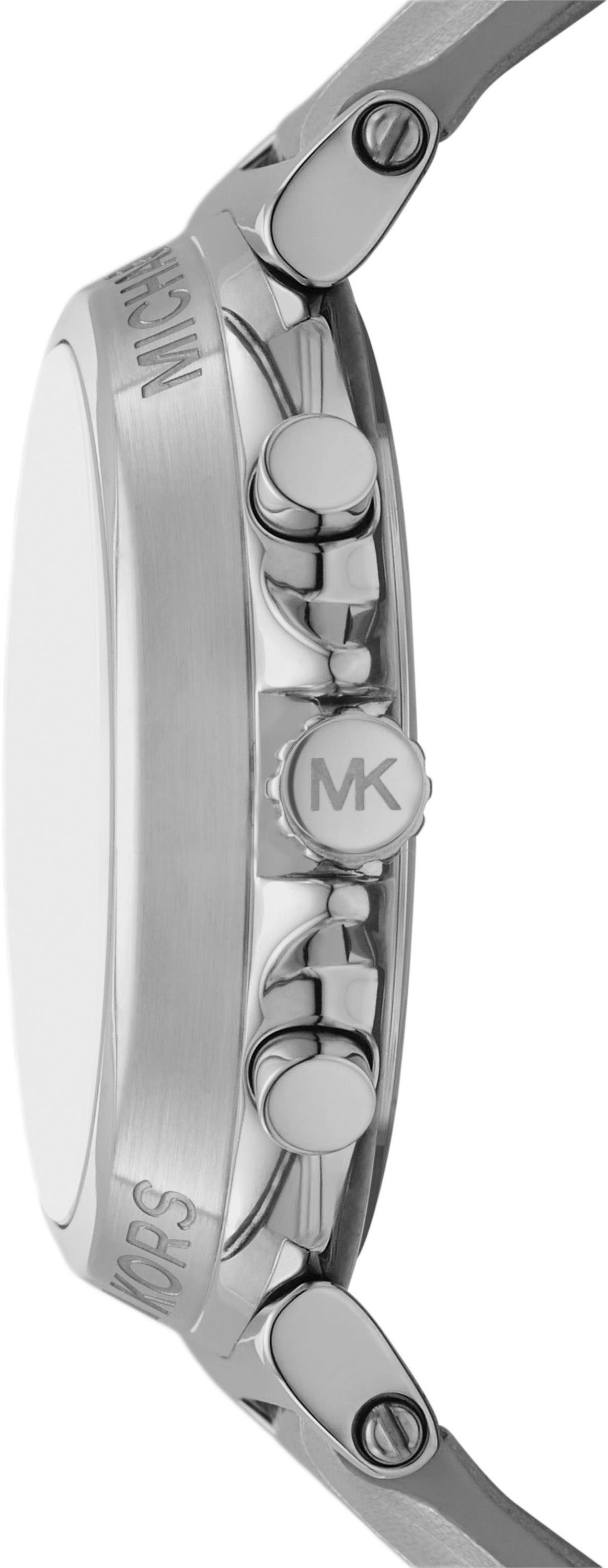 MICHAEL KORS Chronograph »MAREN«, Armbanduhr, Damenuhr, Lederarmband, analog, Tag, Stoppfunktion