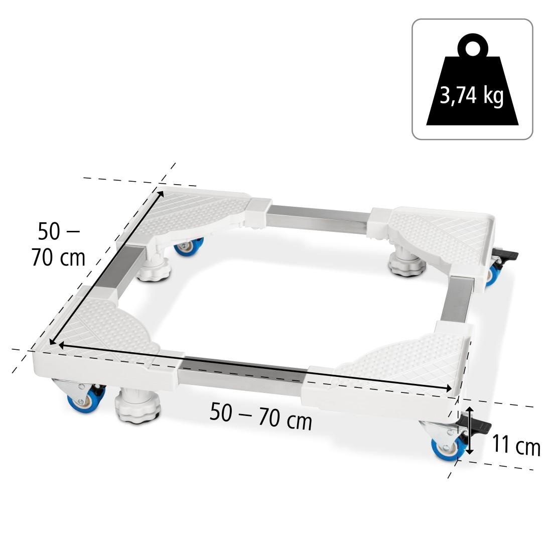 Xavax Transportroller »Transportroller f. Waschmaschine, Trockner, Kühlschrank, verstellbar«, Hausgerätesockel verstellbar