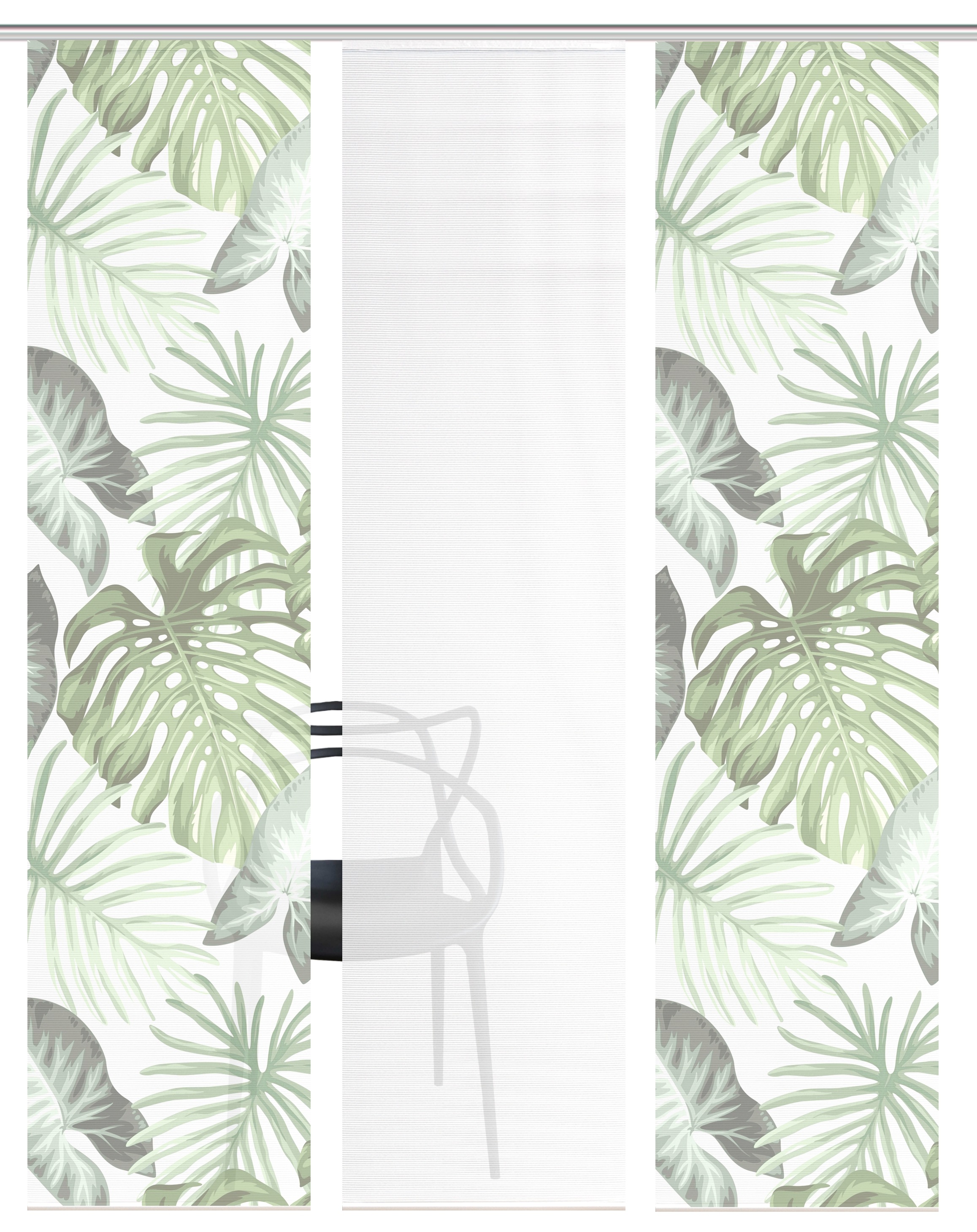 Vision S Schiebegardine "SANJA" Paneelwagen 3 Stk. tlg. Schiebevorhang,Bamb günstig online kaufen