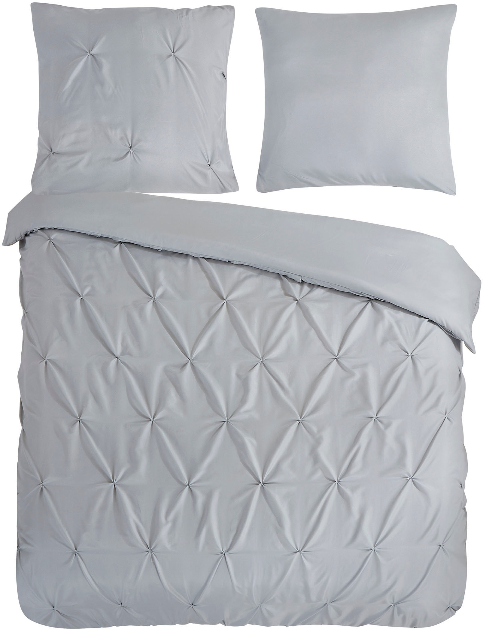 PURE luxury collection Bettwäsche "Elegance" 3 Stk. tlg. Mikrofaser, Uni, S günstig online kaufen