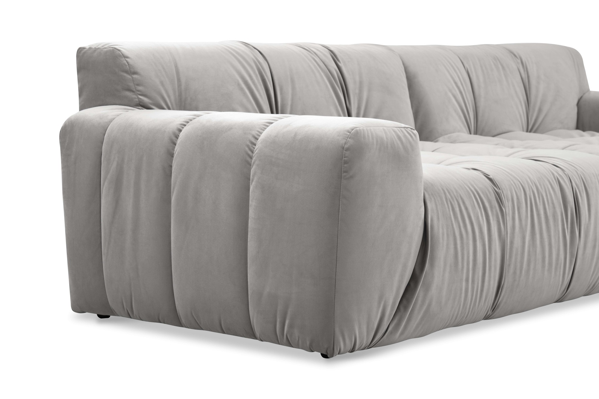 INOSIGN 3-Sitzer »Calmara, Breite 286 cm, weicher Lounge-Sitzkomfort«, bodentief, Samt oder Chenille, mit Knopfsteppung