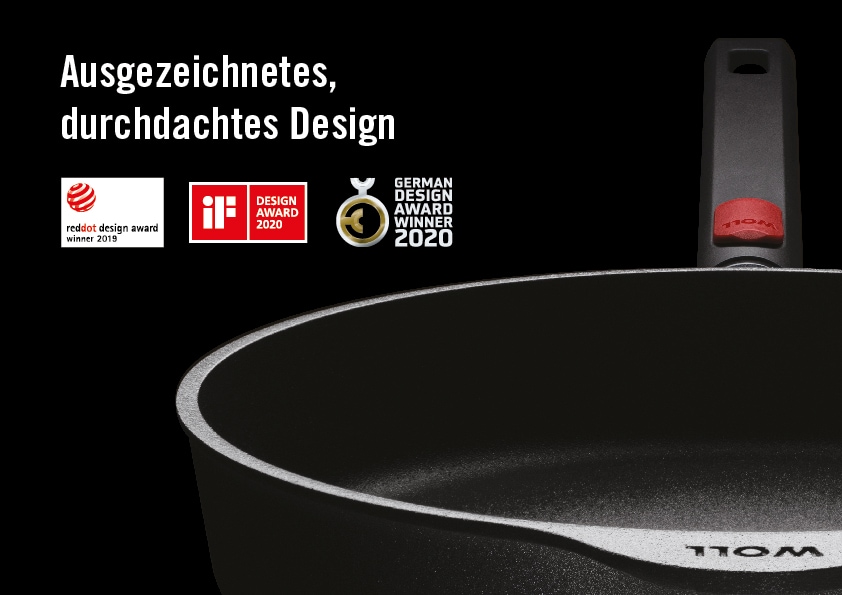 WOLL MADE IN GERMANY Grillpfanne »Logic inkl. Deckel« Aluminiumguss Set, 2 tlg. tlg. Abnehmbarer Stiel