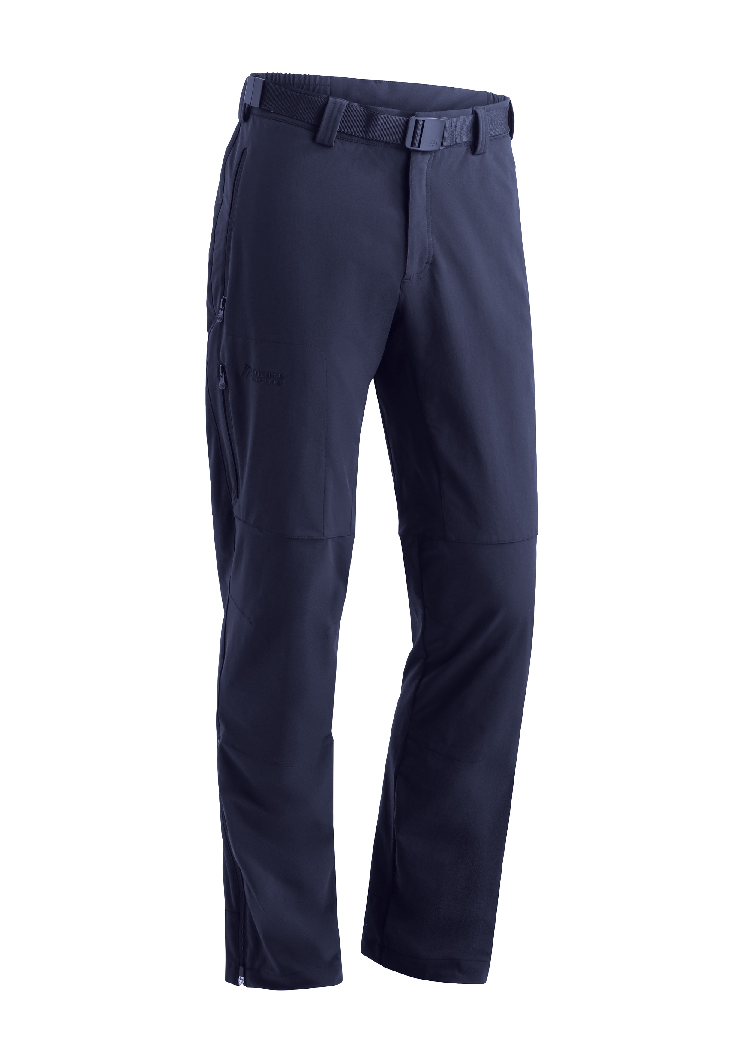 Maier Sports "Halitit M" Herren Funktionshose, robuste Wanderhose, 3 Taschen + Gürtel, Reg. Fit