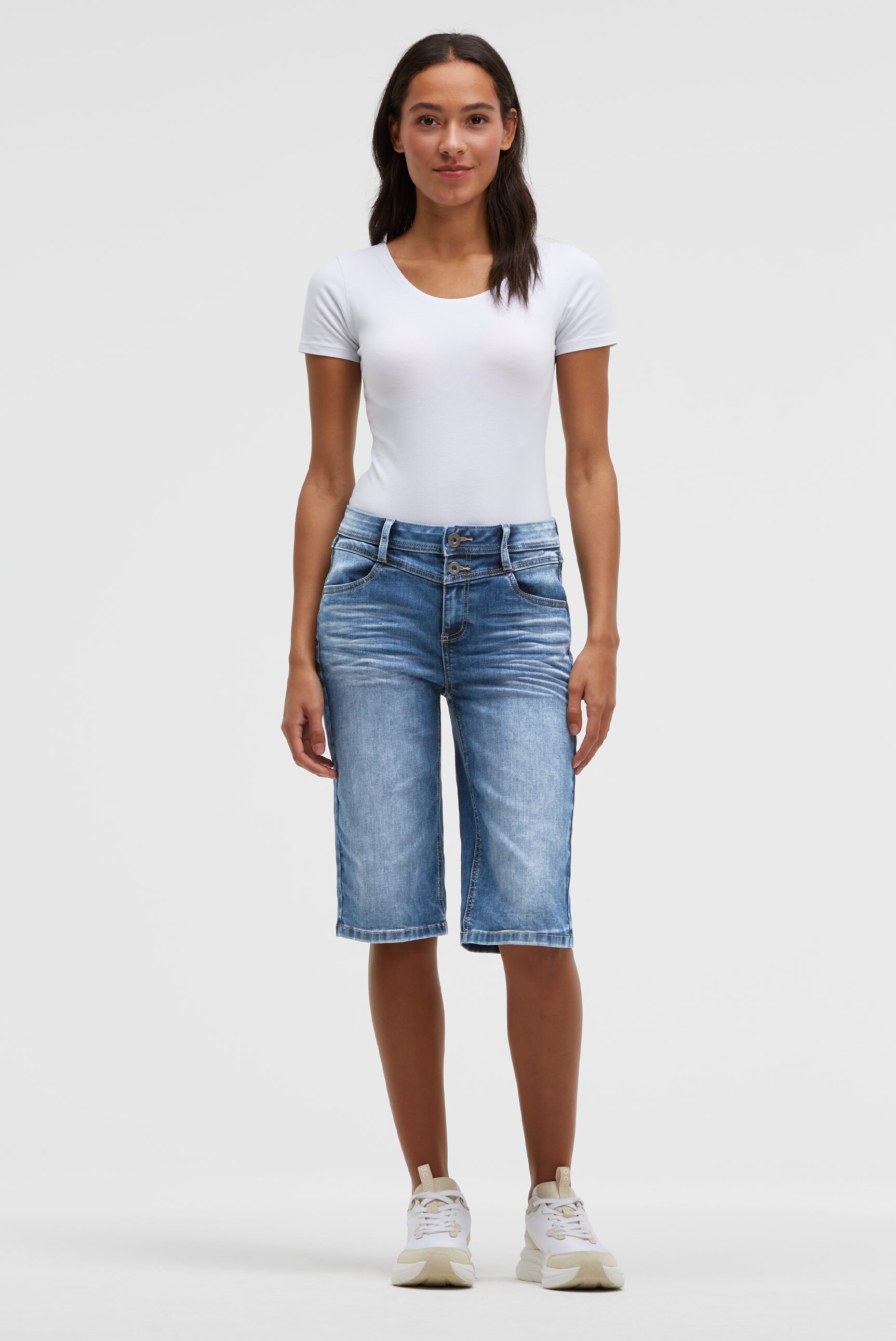 SOCCX Regular-fit-Jeans mit hoher Leibhöhe