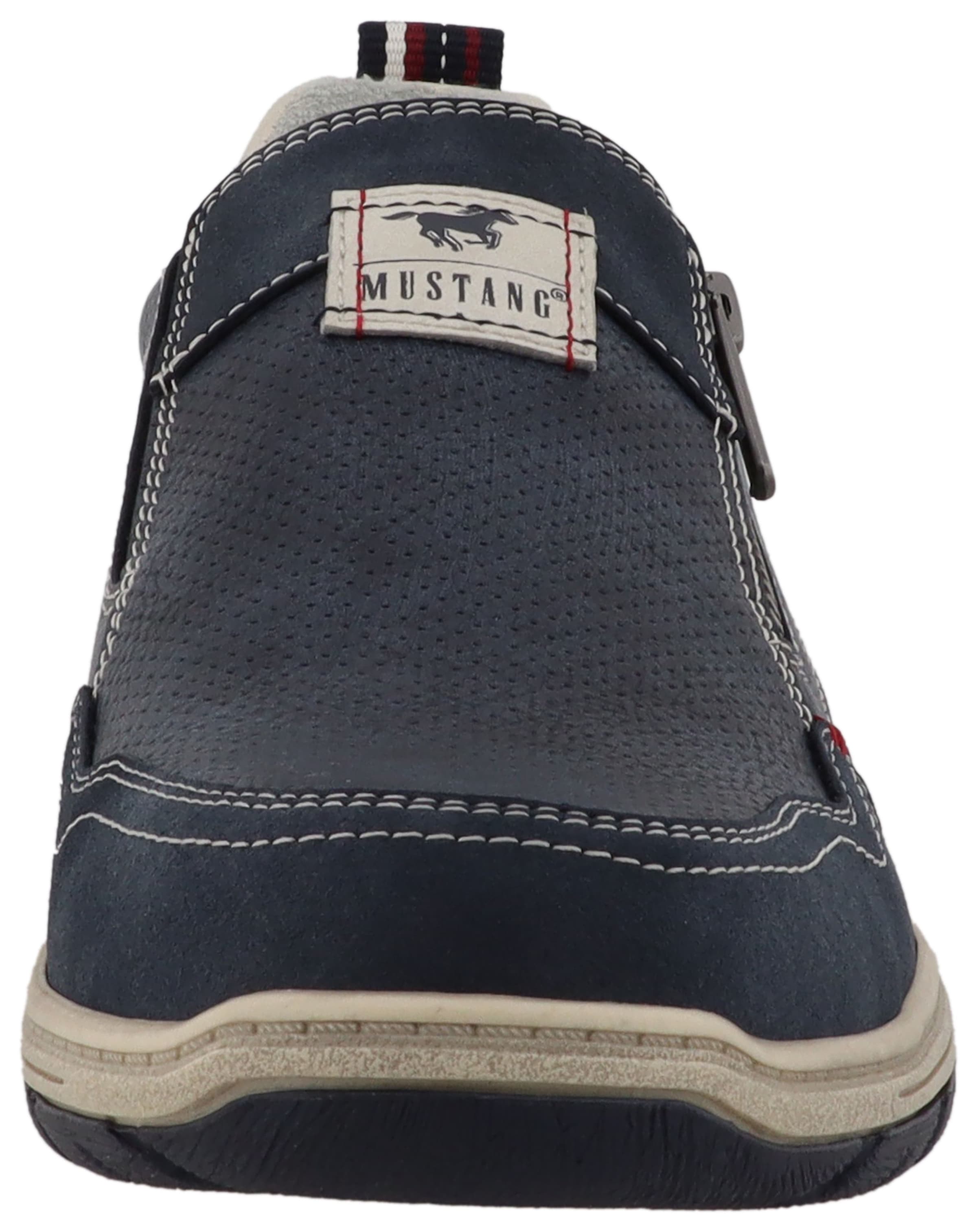 Mustang Shoes Slipper »Benedetto«  Freizeitschuh, Halbschuh, Slipper mit seitlichem Reißverschluss