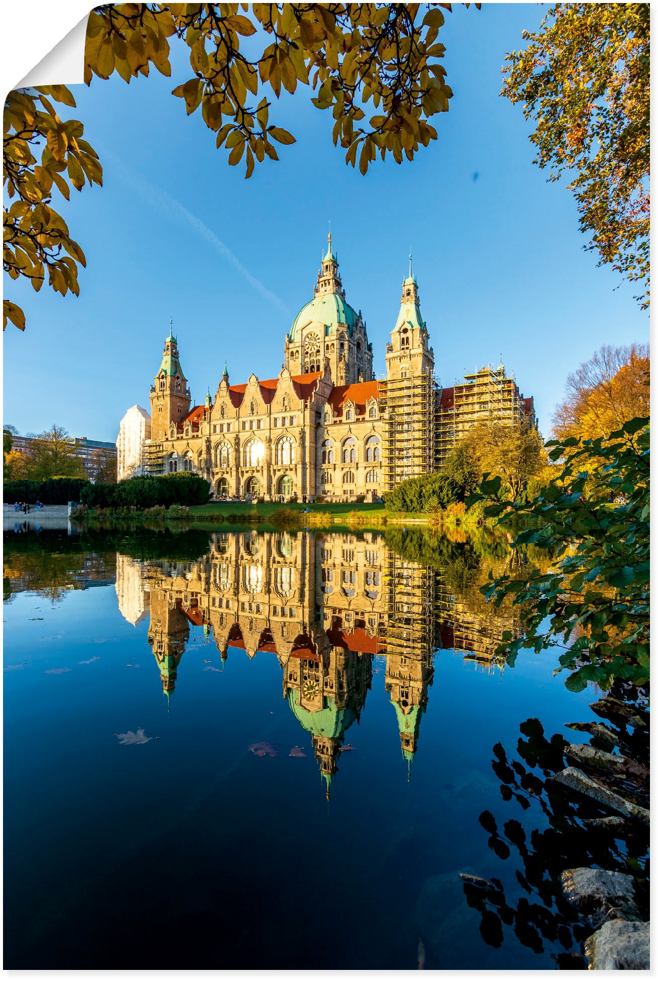 Artland Poster "Spiegelung des Rathauses in Hannover", Hannover, (1 St.), a günstig online kaufen