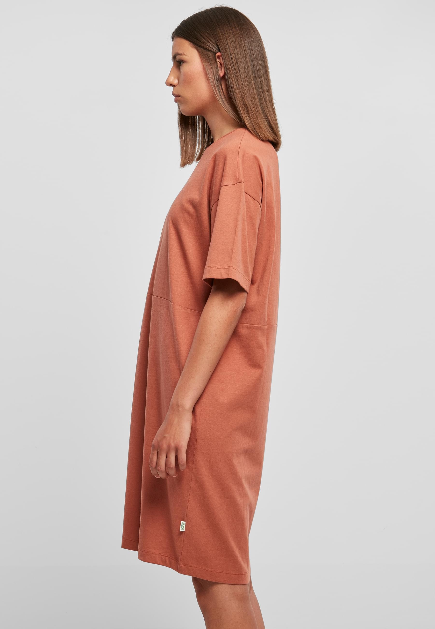 URBAN CLASSICS Shirtkleid »Urban Classics Damen Ladies Organic Oversized Slit Tee Dress«, (1 tlg.)