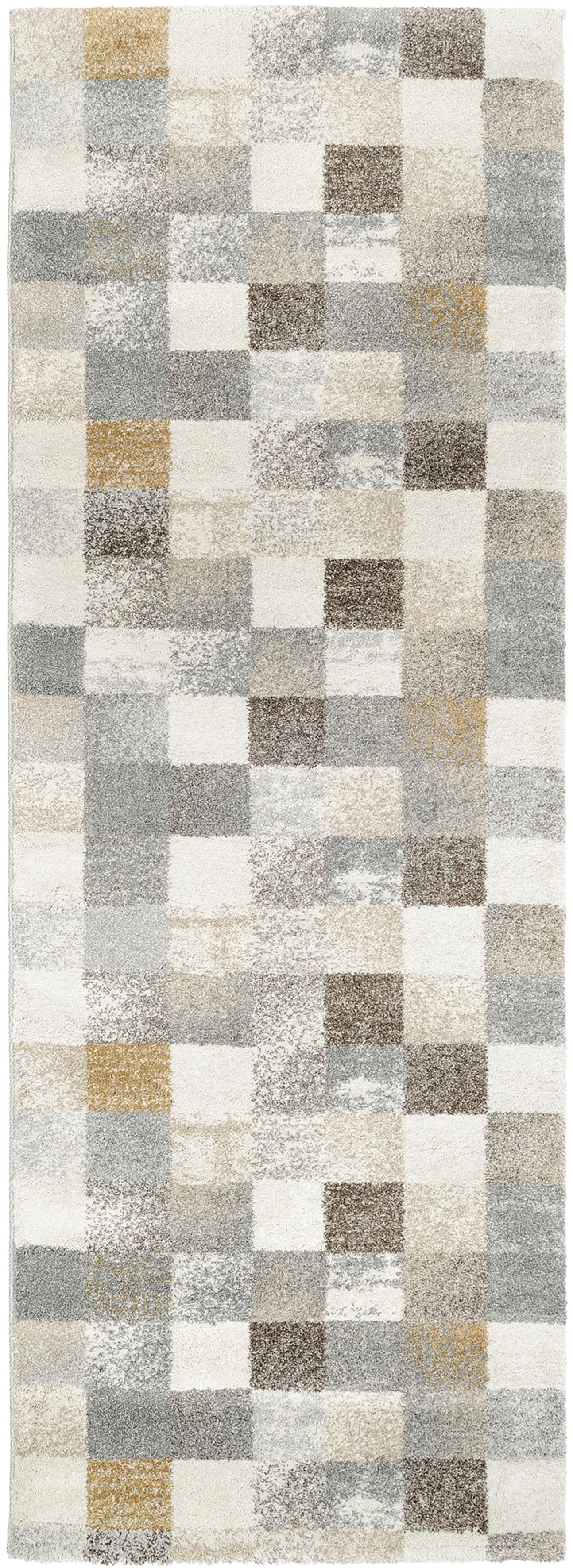 OCI DIE TEPPICHMARKE Teppich "NEW VILLA SQUARES, auch als Läufer und in Rund" rechteckig 20 mm Höhe feine Karos, meliert, Wohnzimmer