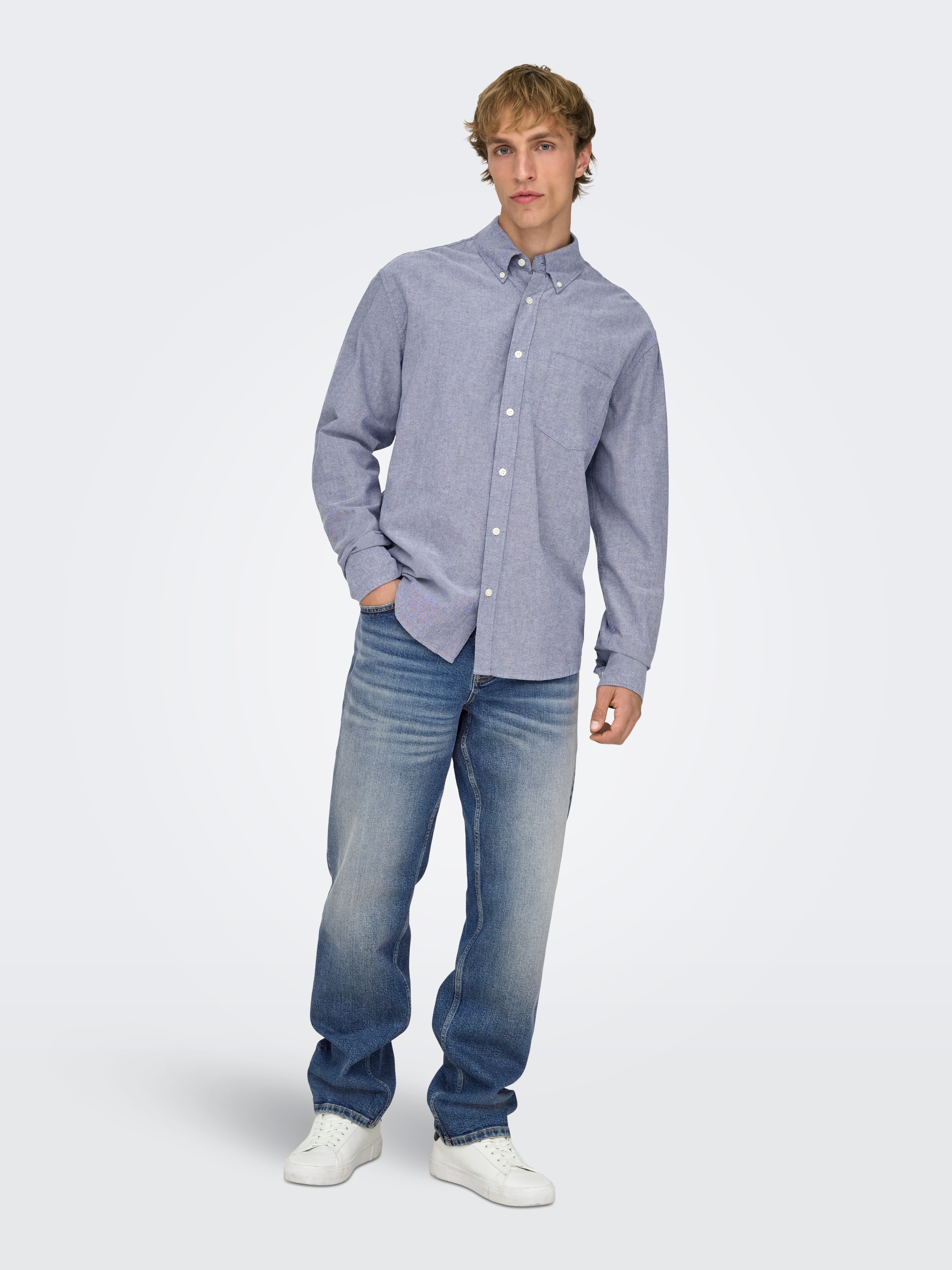 ONLY & SONS Straight-Jeans »ONSEDGE PERFORMANCE LB 3816 DOT DNM NOOS« Baumwollmischung, straight fit