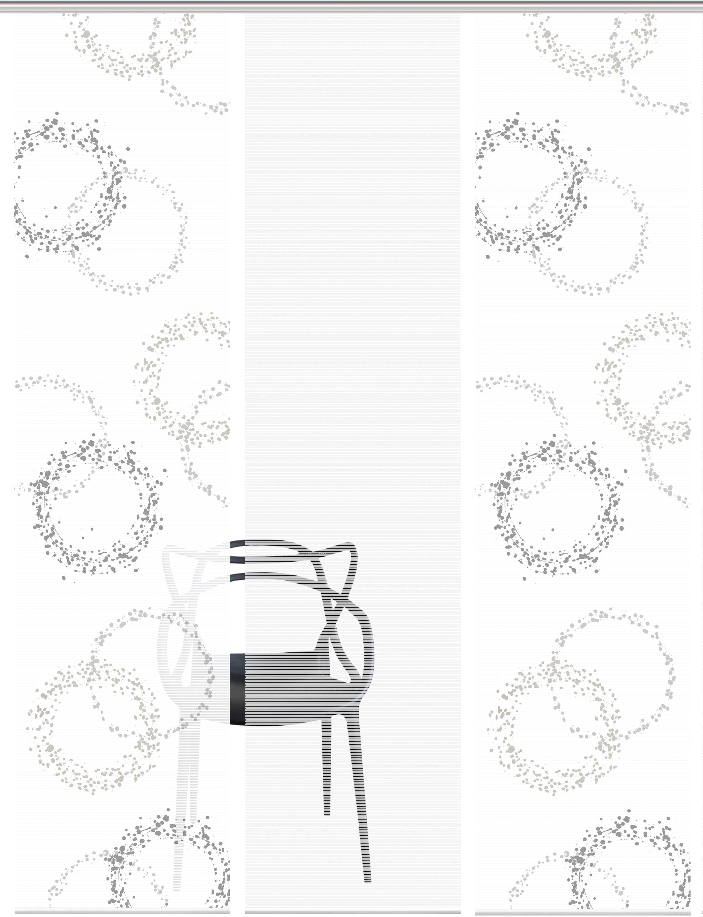 Vision S Schiebegardine »AINUR 3er SET« Paneelwagen 3 Stk. tlg. Schiebevorhang Digidruck 3er Set AINUR