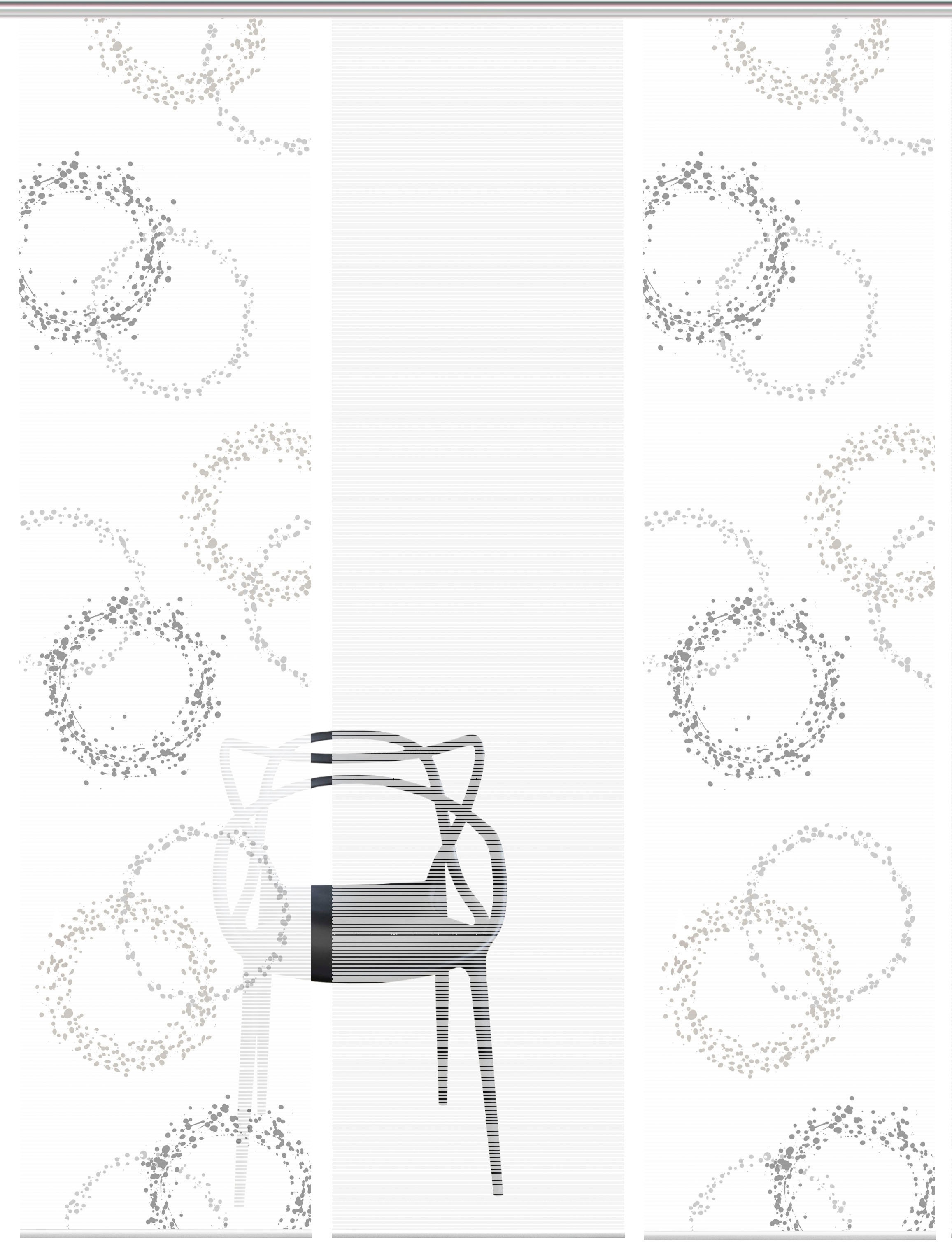 Vision S Schiebegardine "AINUR 3er SET" Paneelwagen 3 Stk. tlg. Schiebevorh günstig online kaufen