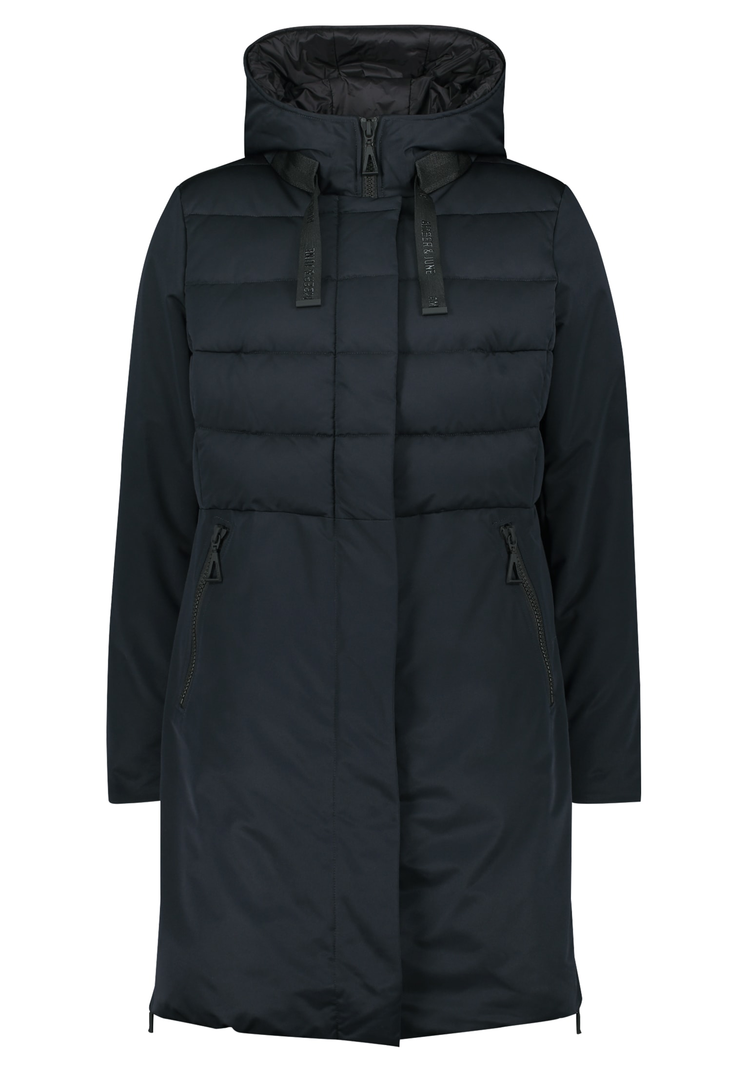 Amber & June Winterjacke »Amber & June Damen Winterjacke Kunstdaune«, mit Kapuze