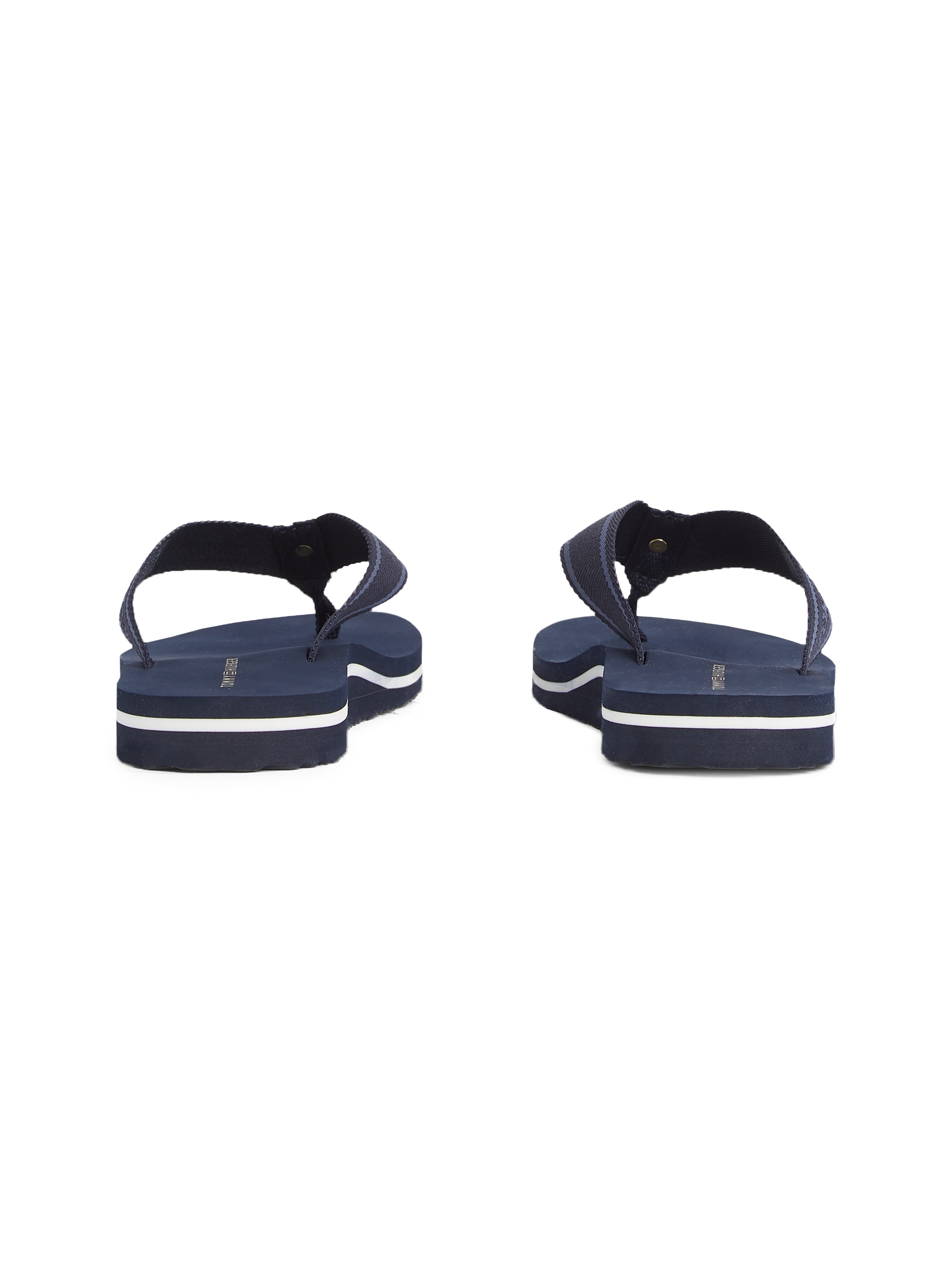 Thumbnail - Tommy Hilfiger Zehentrenner "HILFIGER WEBBING BEACH SANDAL", Sommerschuh, Flats, Bequemschuh, Dianette mit zweifarbiger ...