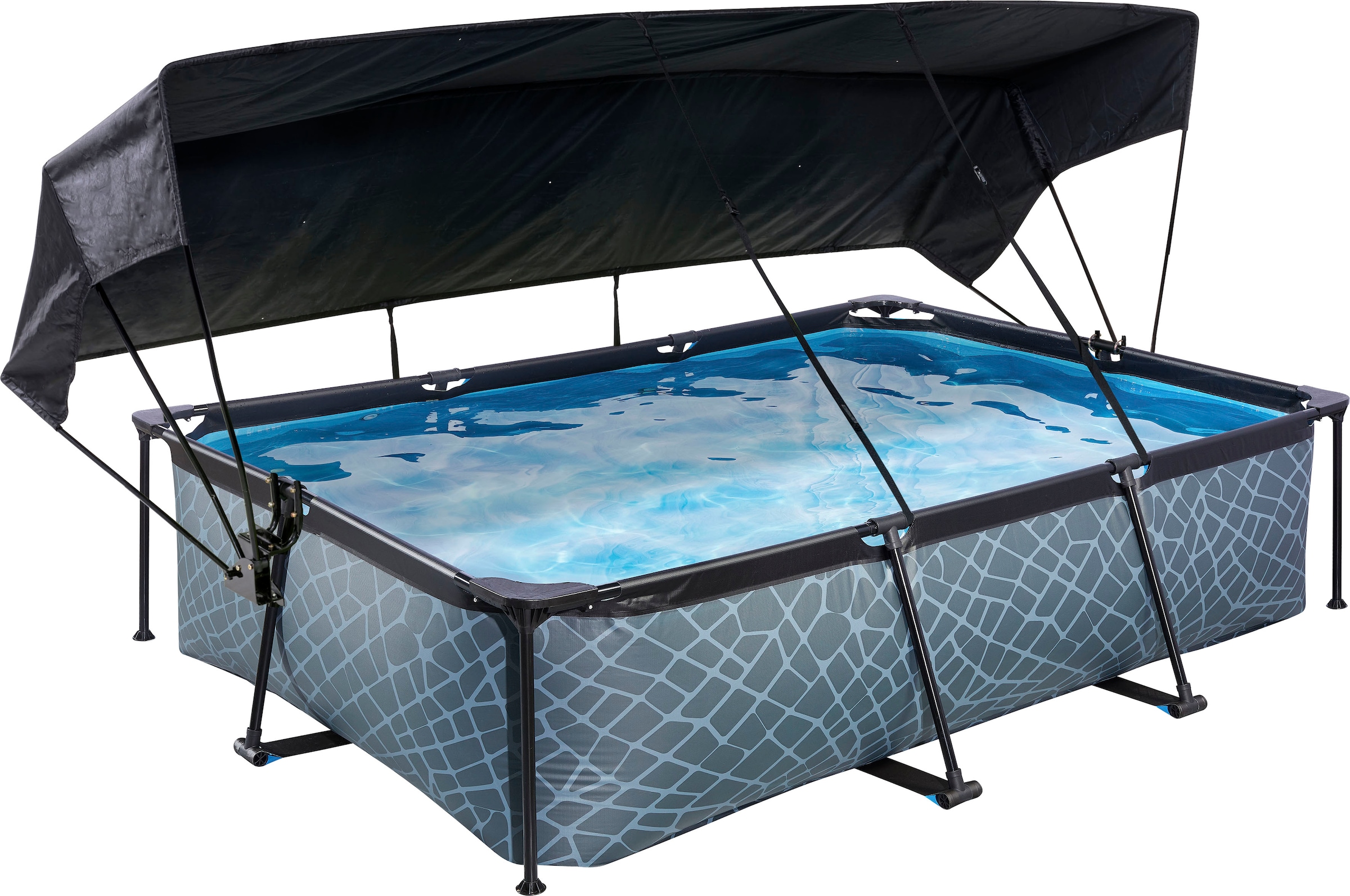 Framepool, (Set, 3 tlg.), BxLxH: 200x300x65 cm, mit Kartuschenfilter und Sonnensegel