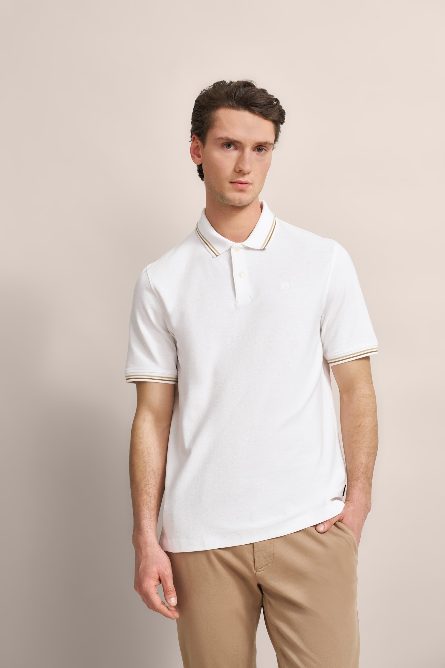 bugatti Poloshirt, mit Kontraststreifen