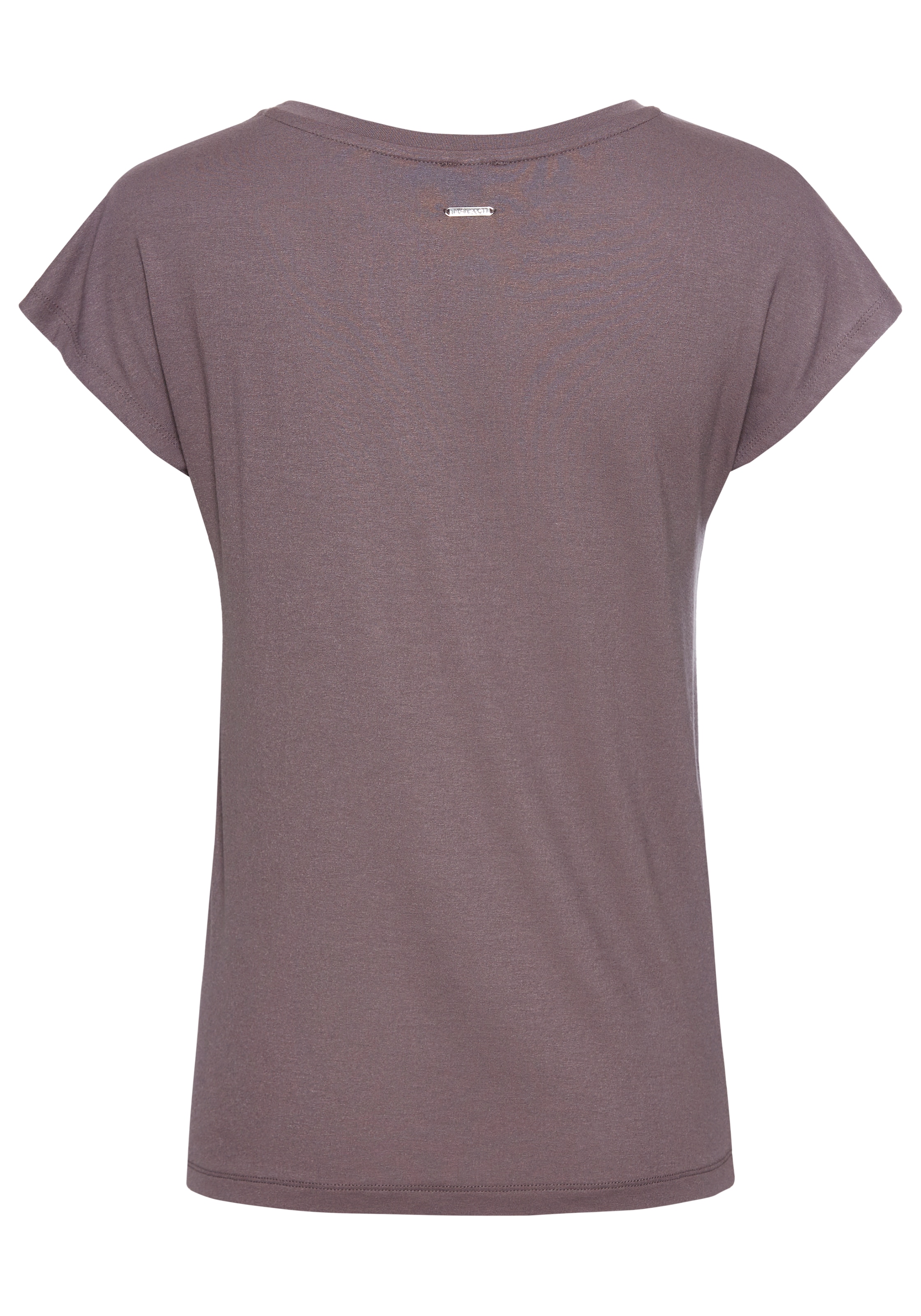 Laura Scott Rundhalsshirt, mit stylischen silberfarbenen Letter-Print - NEUE KOLLEKTION