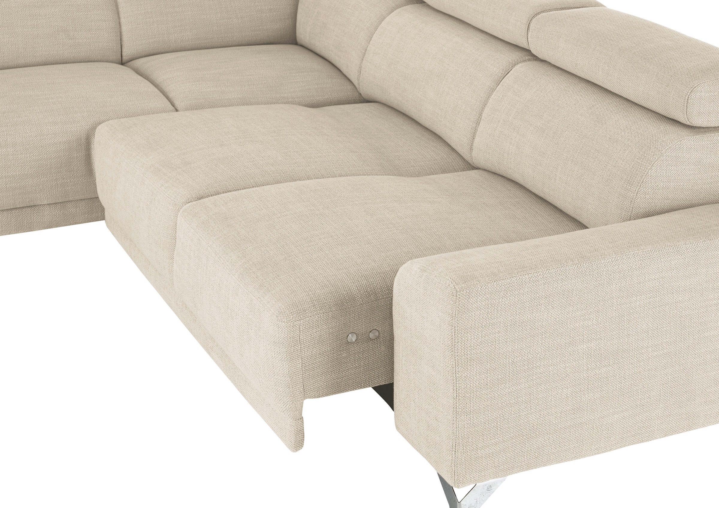 3C Candy Ecksofa »Greve Sofa immer mit manuelle Kopfteilverstellungen, modern, elegant«, wahlweise motorischer Sitzvorzug, bequem und zeitlos, L-Form