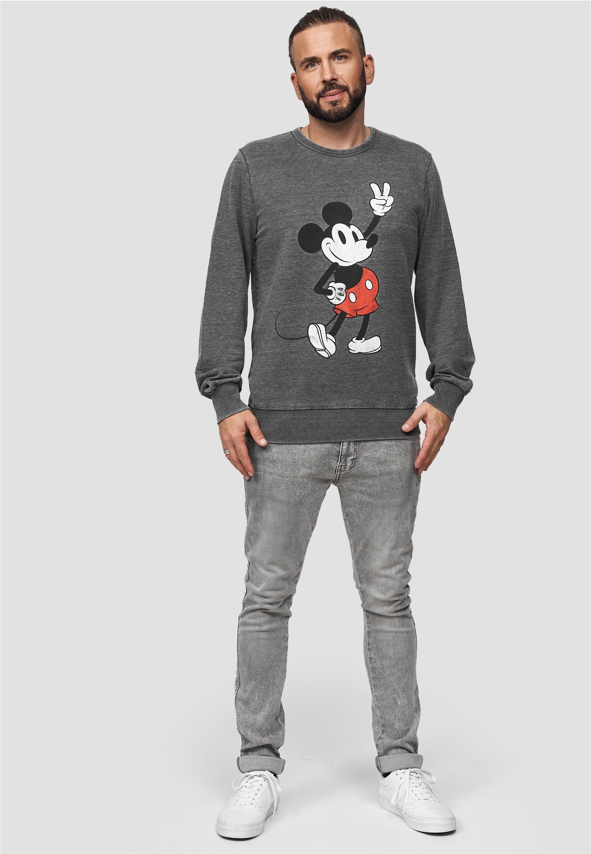 Recovered Sweatshirt »Disney Mickey Peace Pose«, im zeitlosen Design