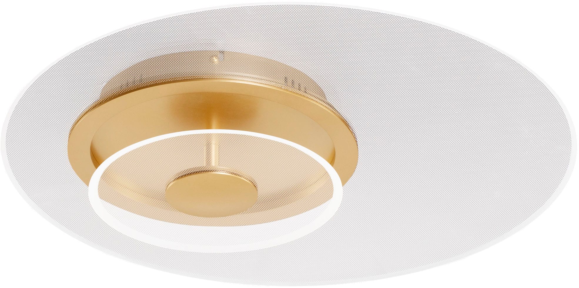 NOVA LUCE Deckenleuchte "COPO", 1, Ø 50cm H: 9,6cm, 1 Stk.gold, Wohnzimmer, Leuchten