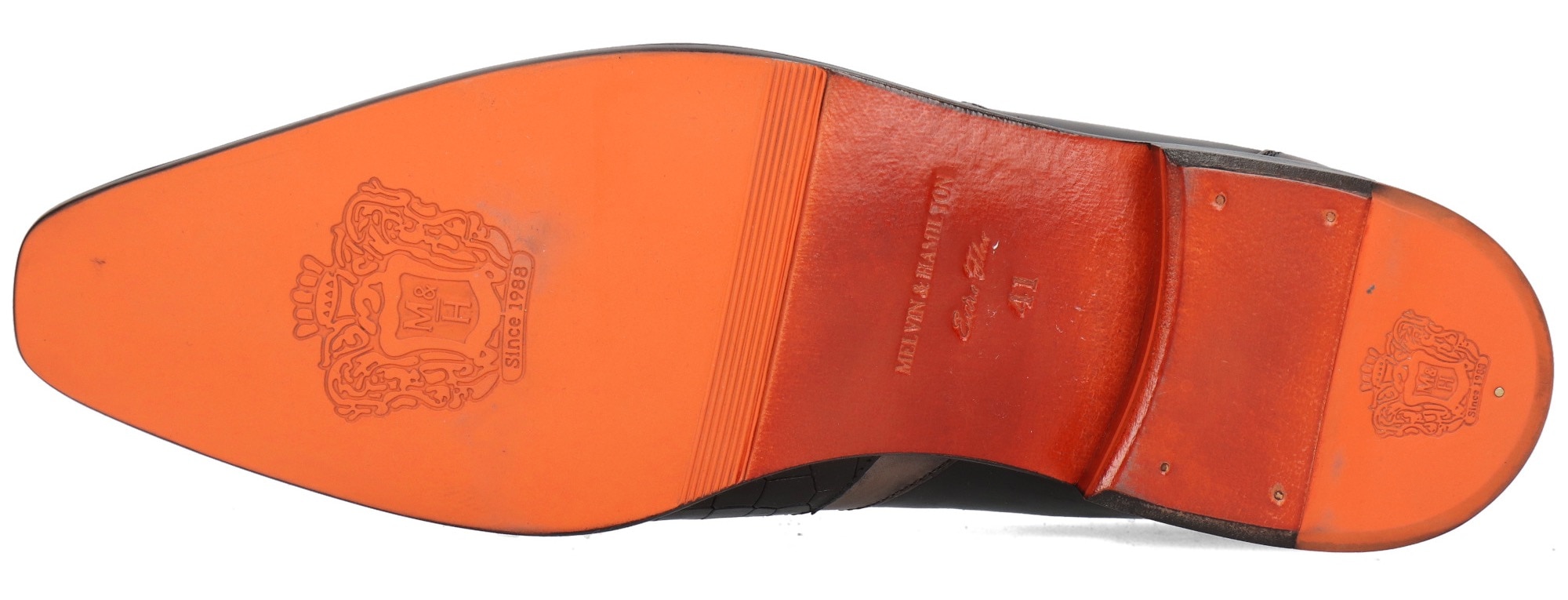 Melvin & Hamilton Chelseaboots »Lewis 26 - vegetabil gegerbt«, Stiefelette, Anzugschuh, Business Schuh mit Reptilien Prägung
